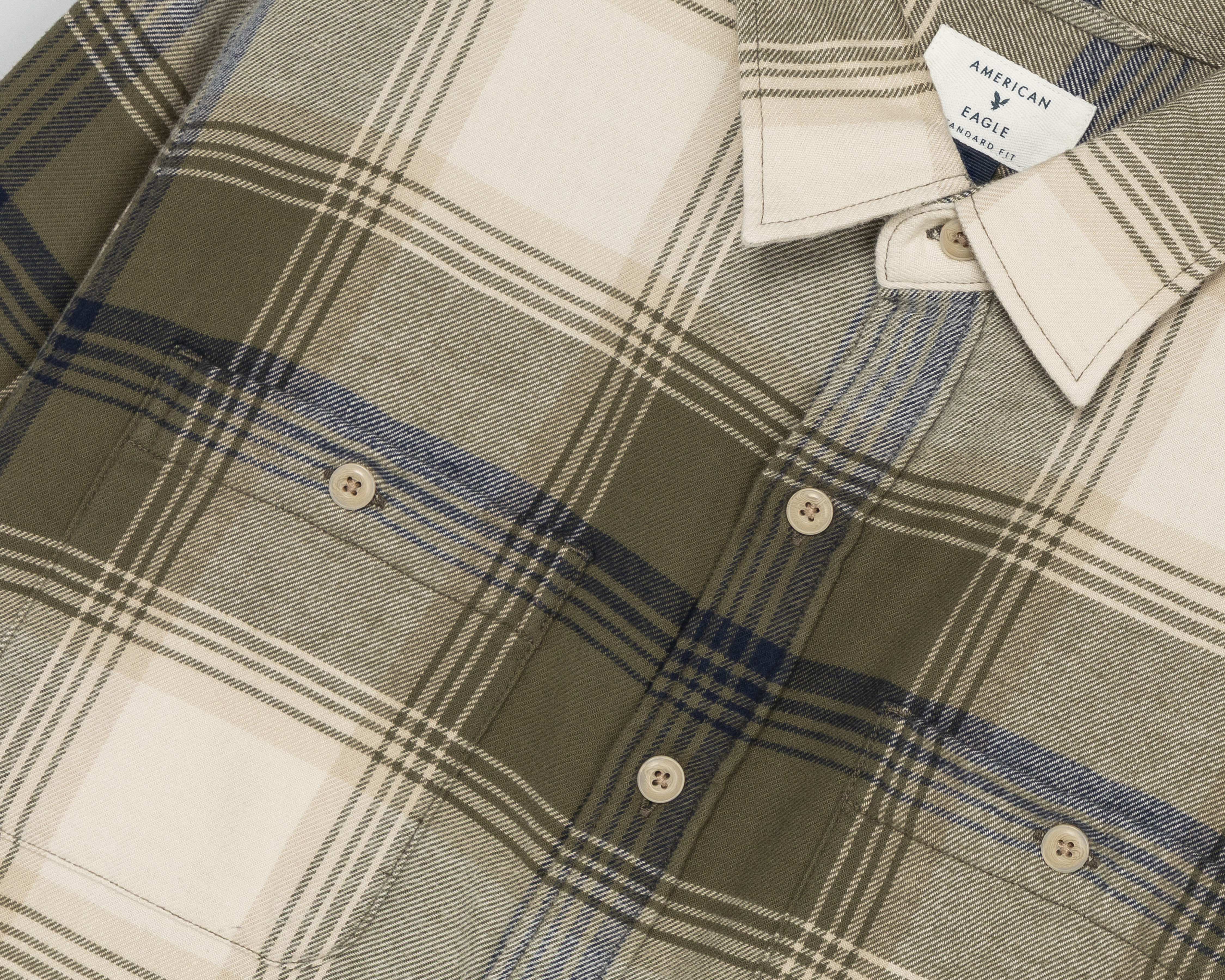 Foto 3 | Foto 3 | Camisa Casual de Algodón American Eagle Regular a Cuadros para Hombre