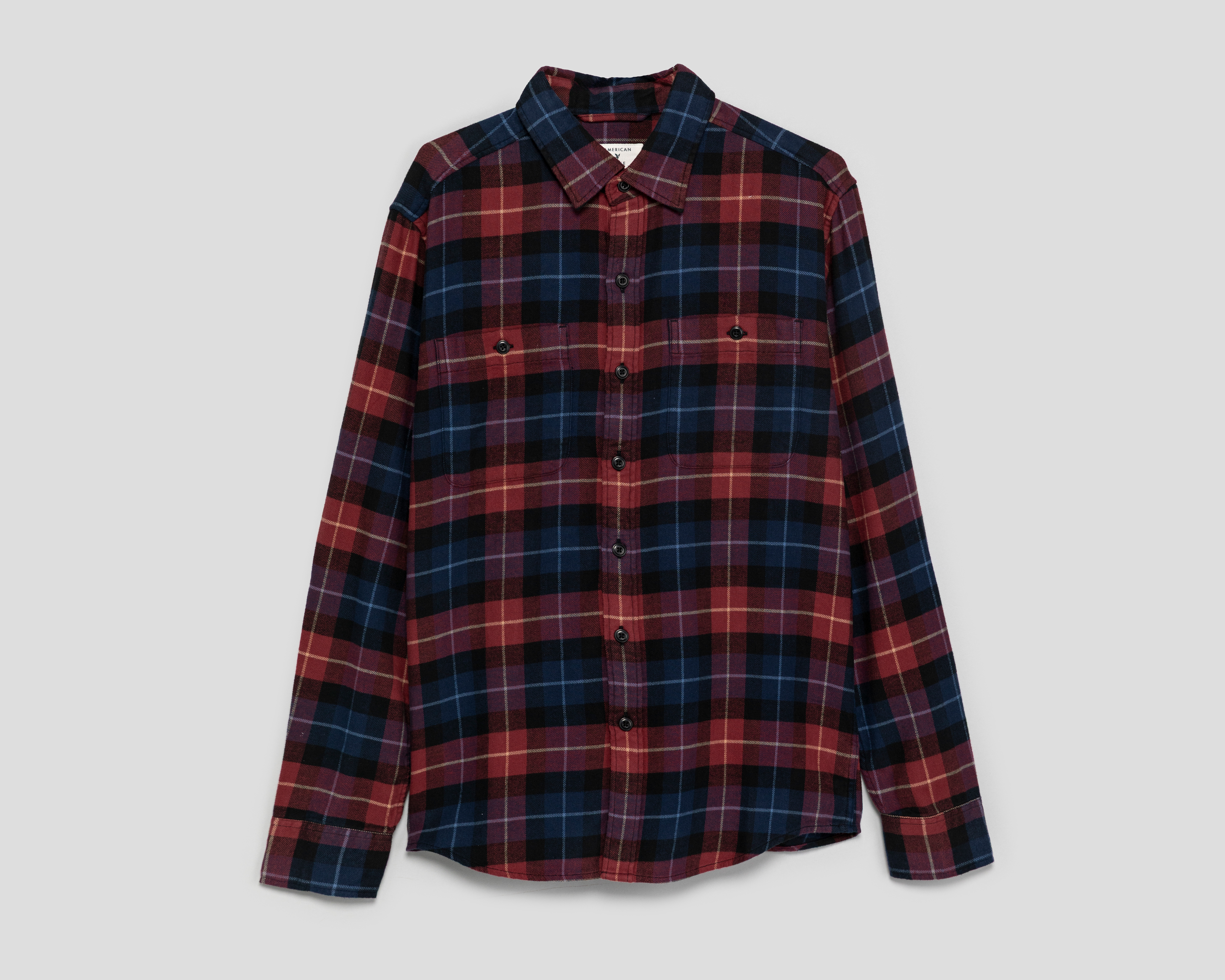 Camisa Casual de Algodón American Eagle Regular a Cuadros para Hombre
