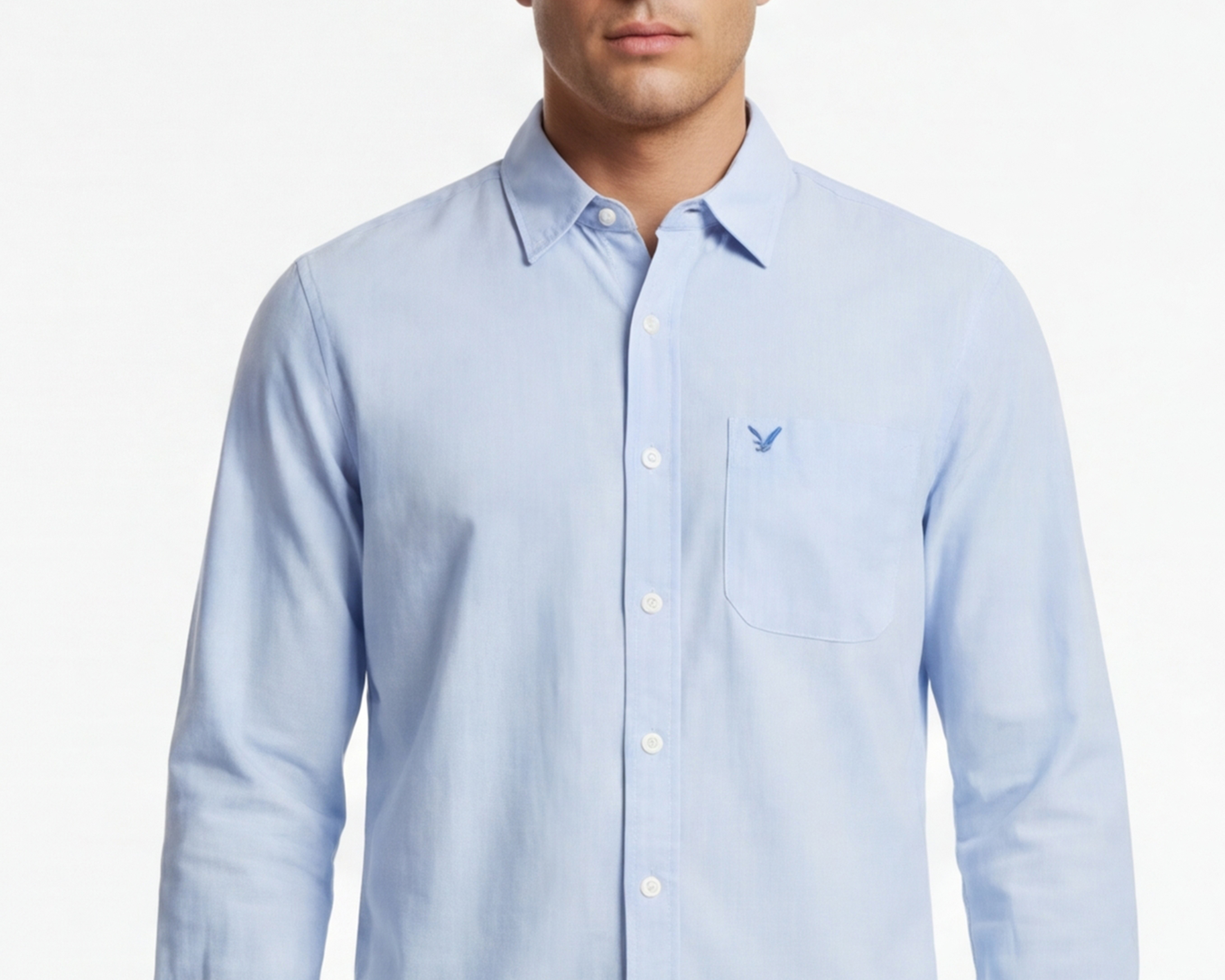 Foto 4 | Foto 4 | Camisa Casual de Algodón American Eagle Regular Lisa para Hombre