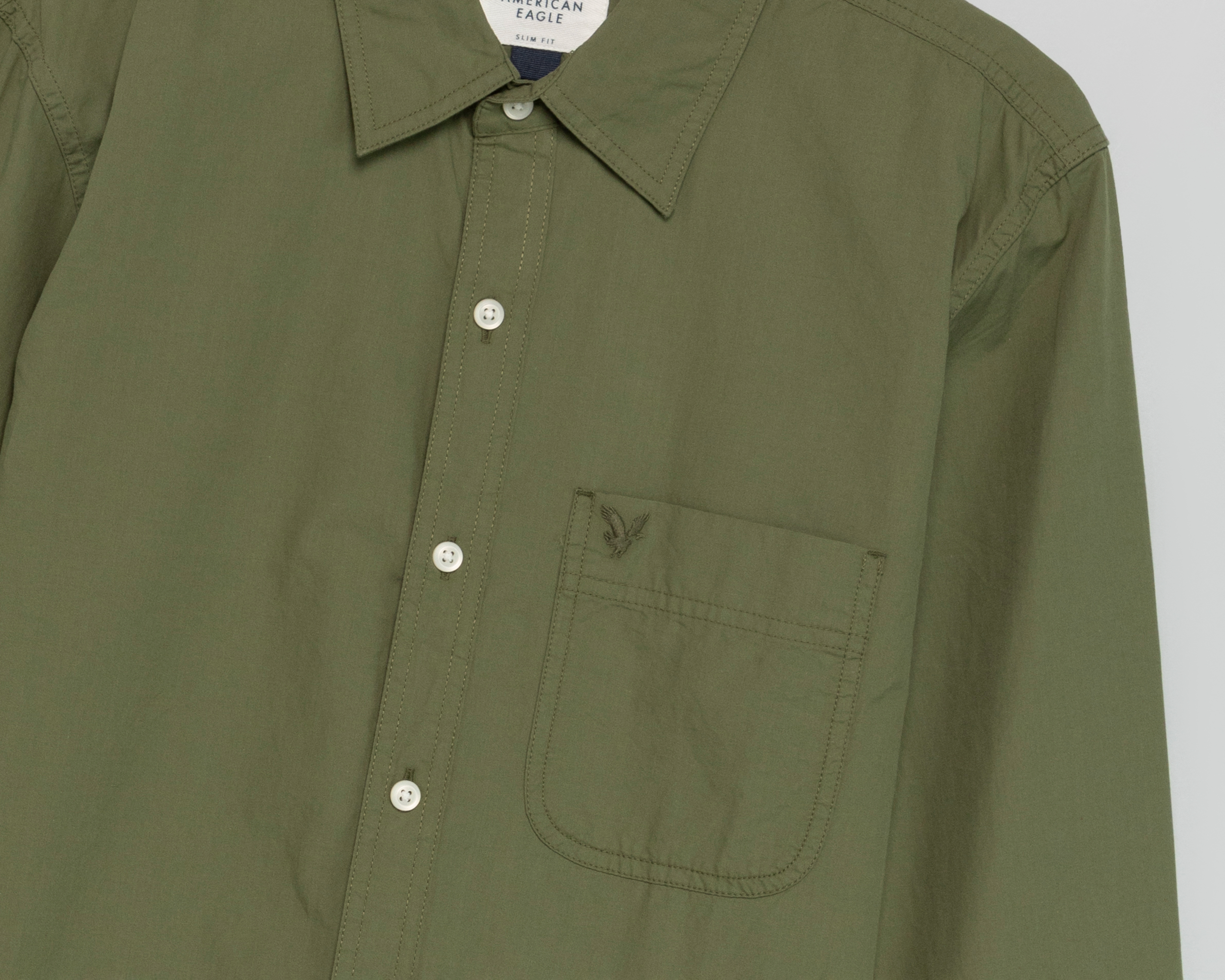 Foto 3 | Foto 3 | Camisa Casual de Algodón American Eagle Regular Fit Lisa para Hombre