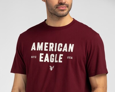 Foto 3 | Foto 3 | Playera de Cuello Redondo Tinta American Eagle para Hombre