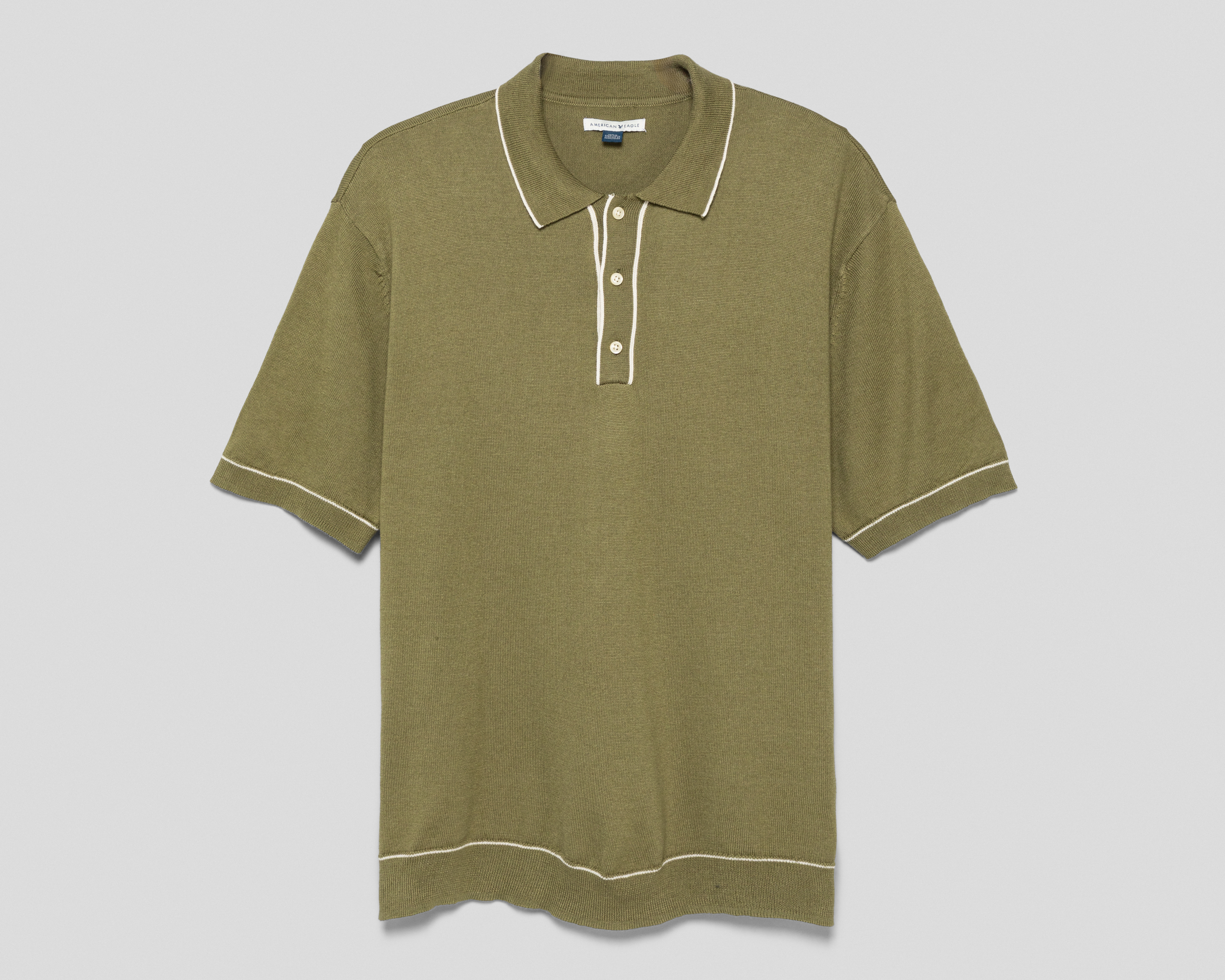 Foto 2 pulgar | Foto 1 | Playera Polo American Eagle Verde para Hombre