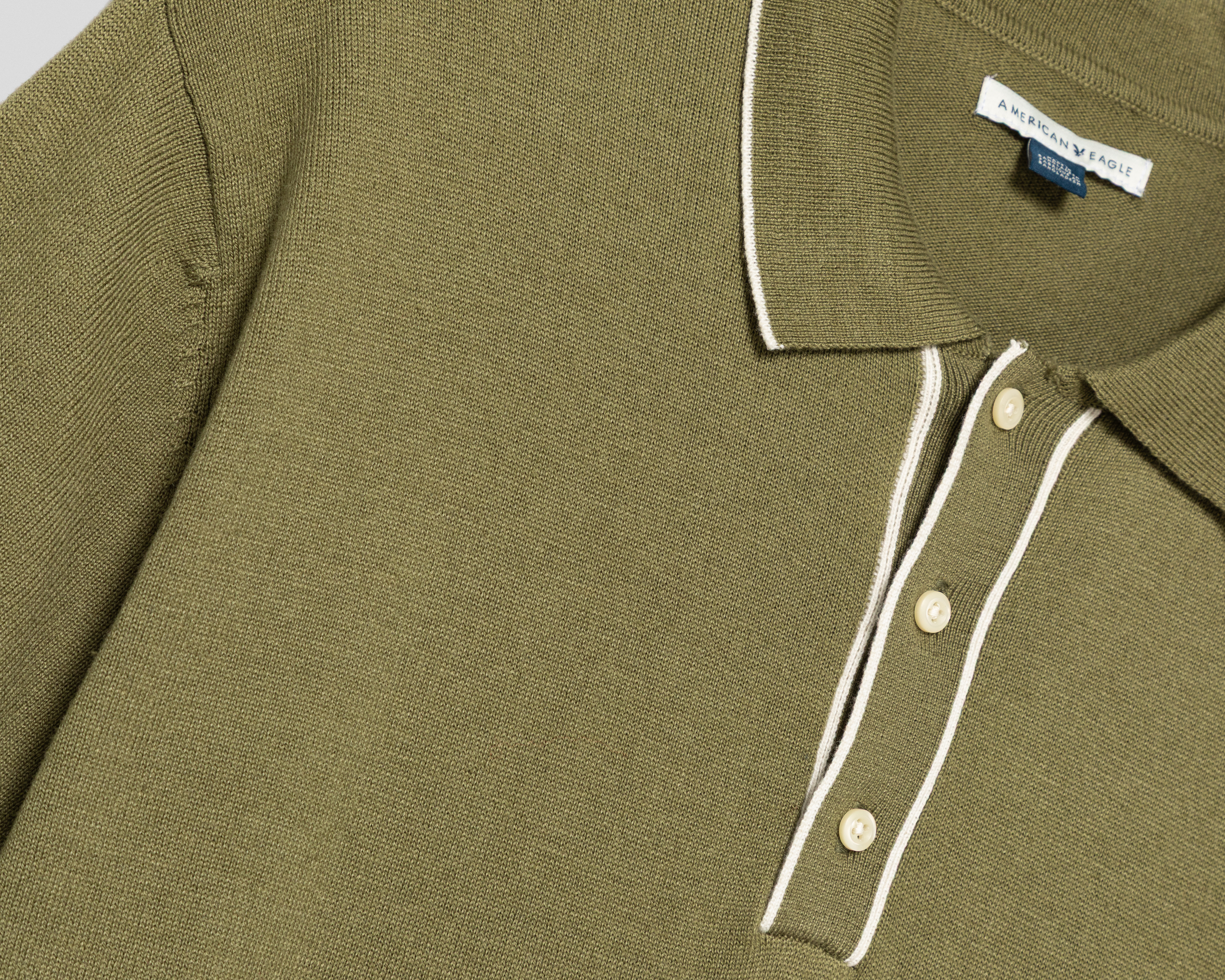 Foto 4 pulgar | Foto 3 | Playera Polo American Eagle Verde para Hombre