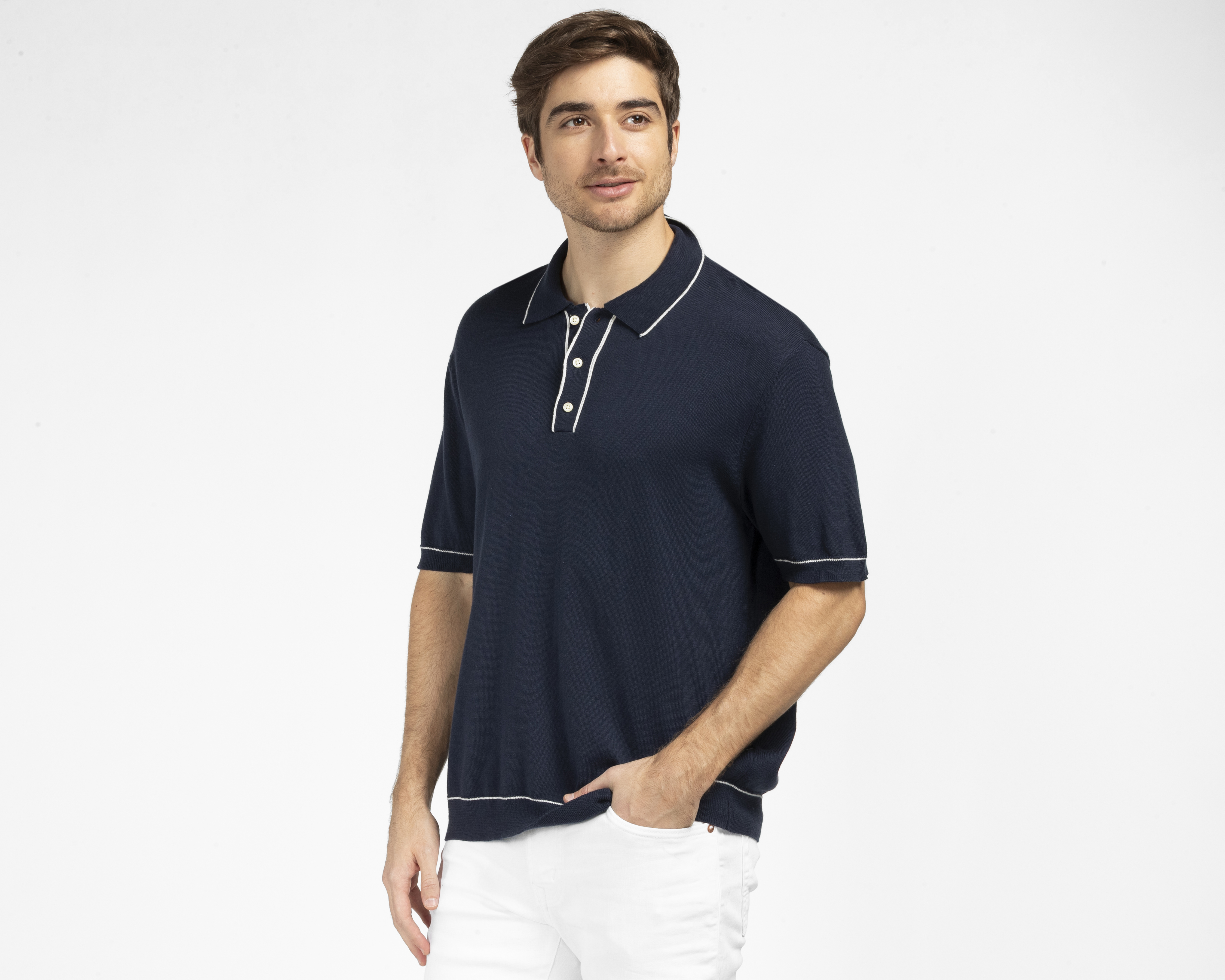 Playera Polo American Eagle Azul Marino para Hombre
