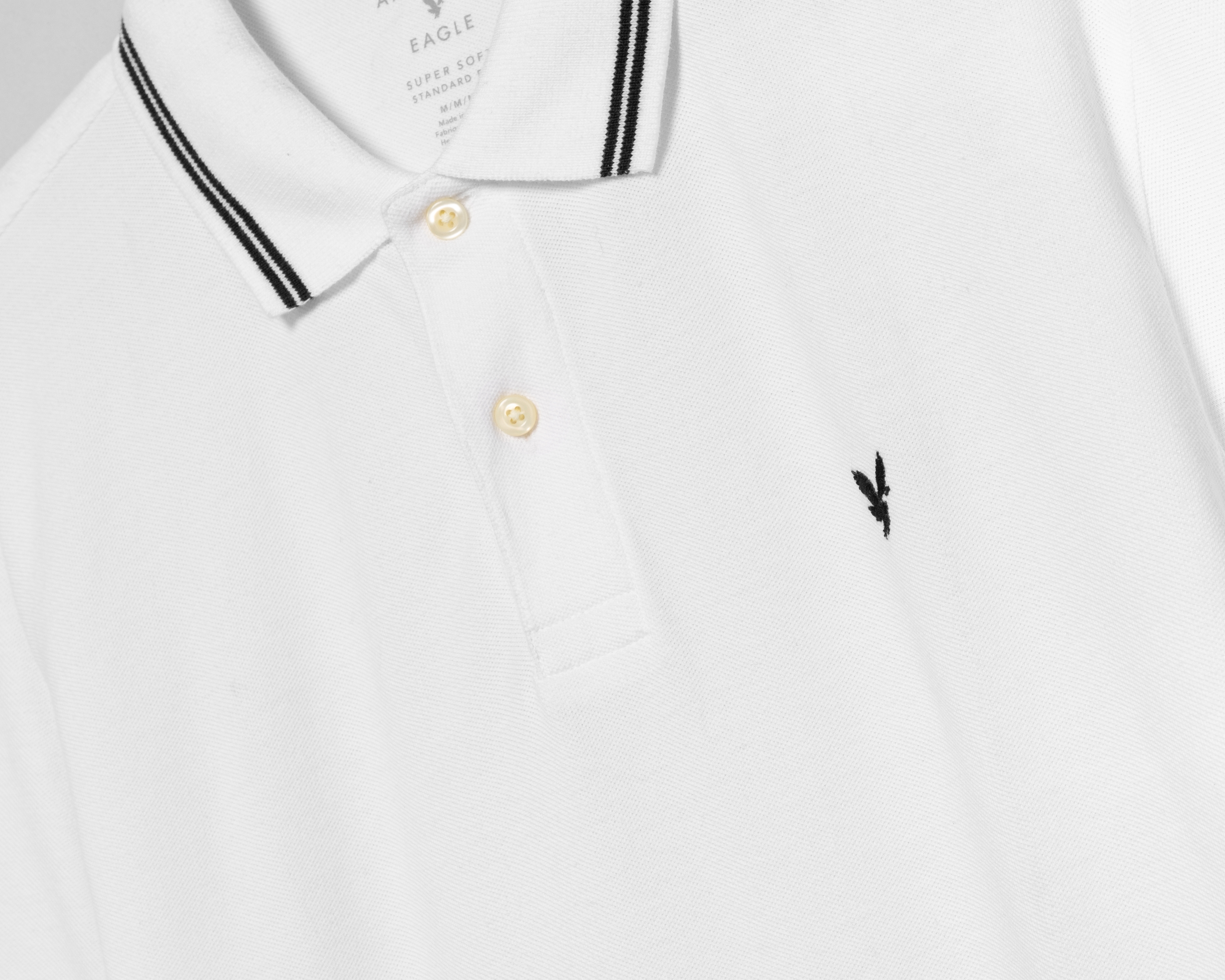 Foto 3 | Foto 3 | Playera Polo American Eagle Blanca para Hombre