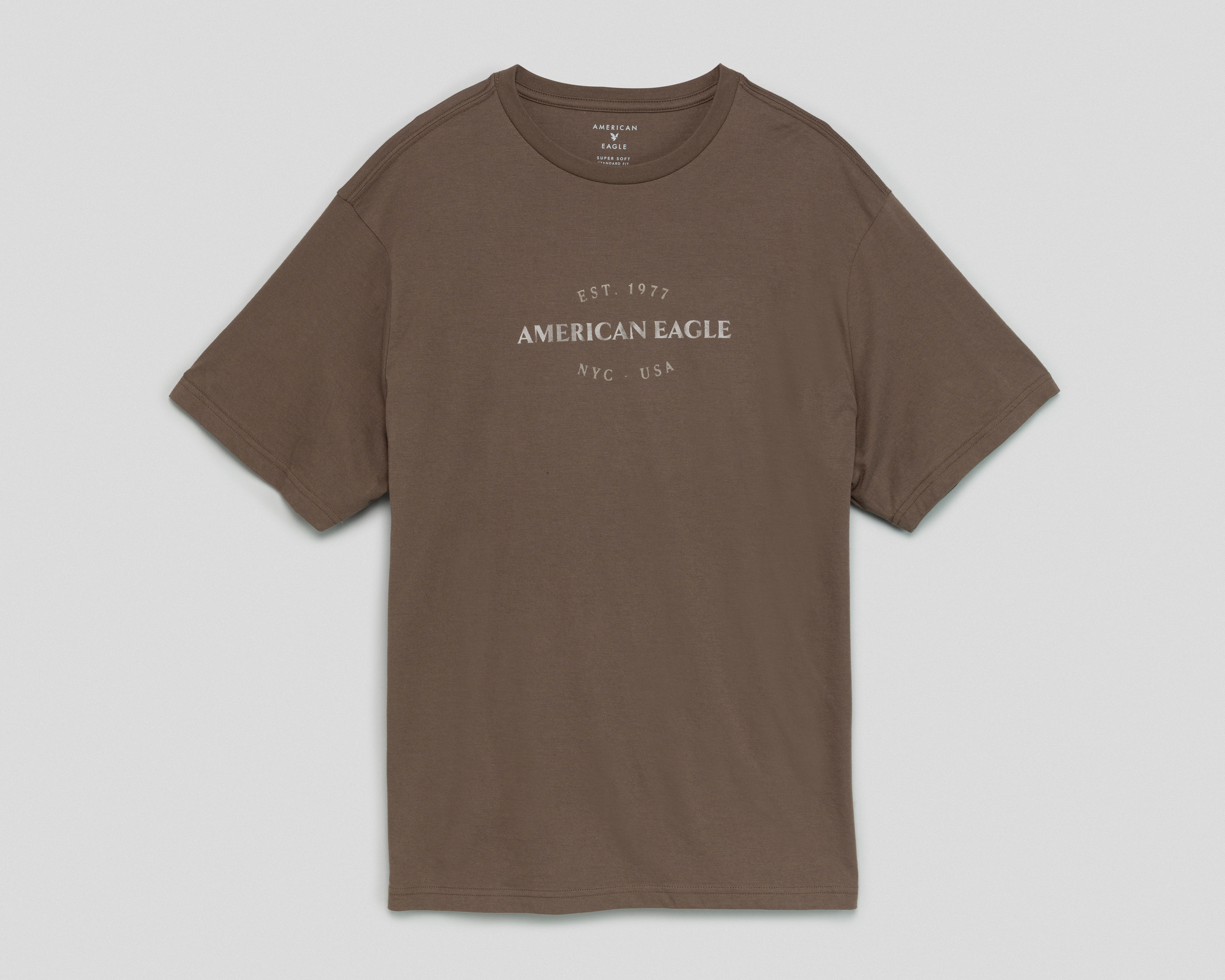 Foto 1 | Foto 1 | Playera de Cuello Redondo Café American Eagle para Hombre