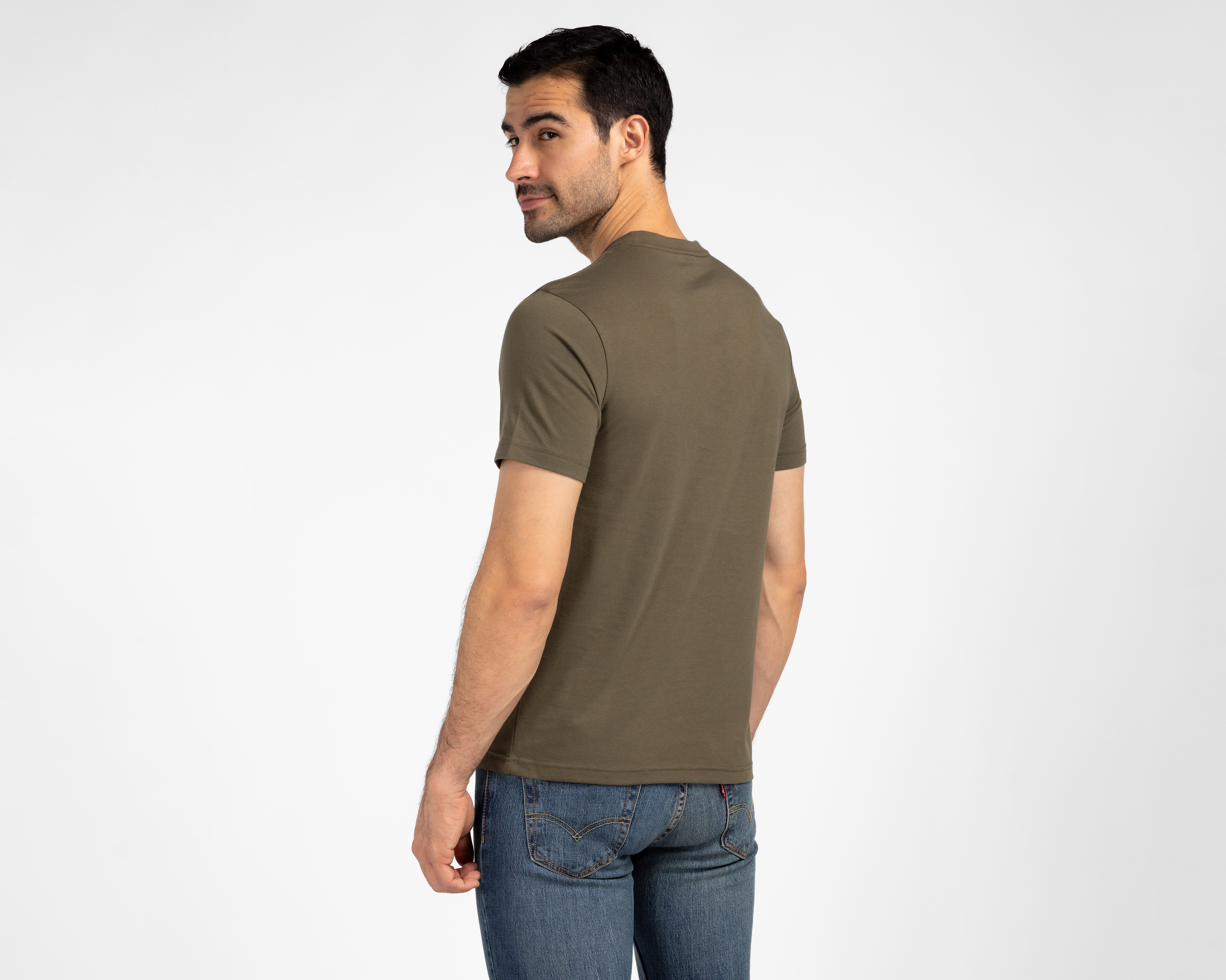 Foto 3 pulgar | Foto 2 | Playera de Cuello Redondo Verde American Eagle para Hombre