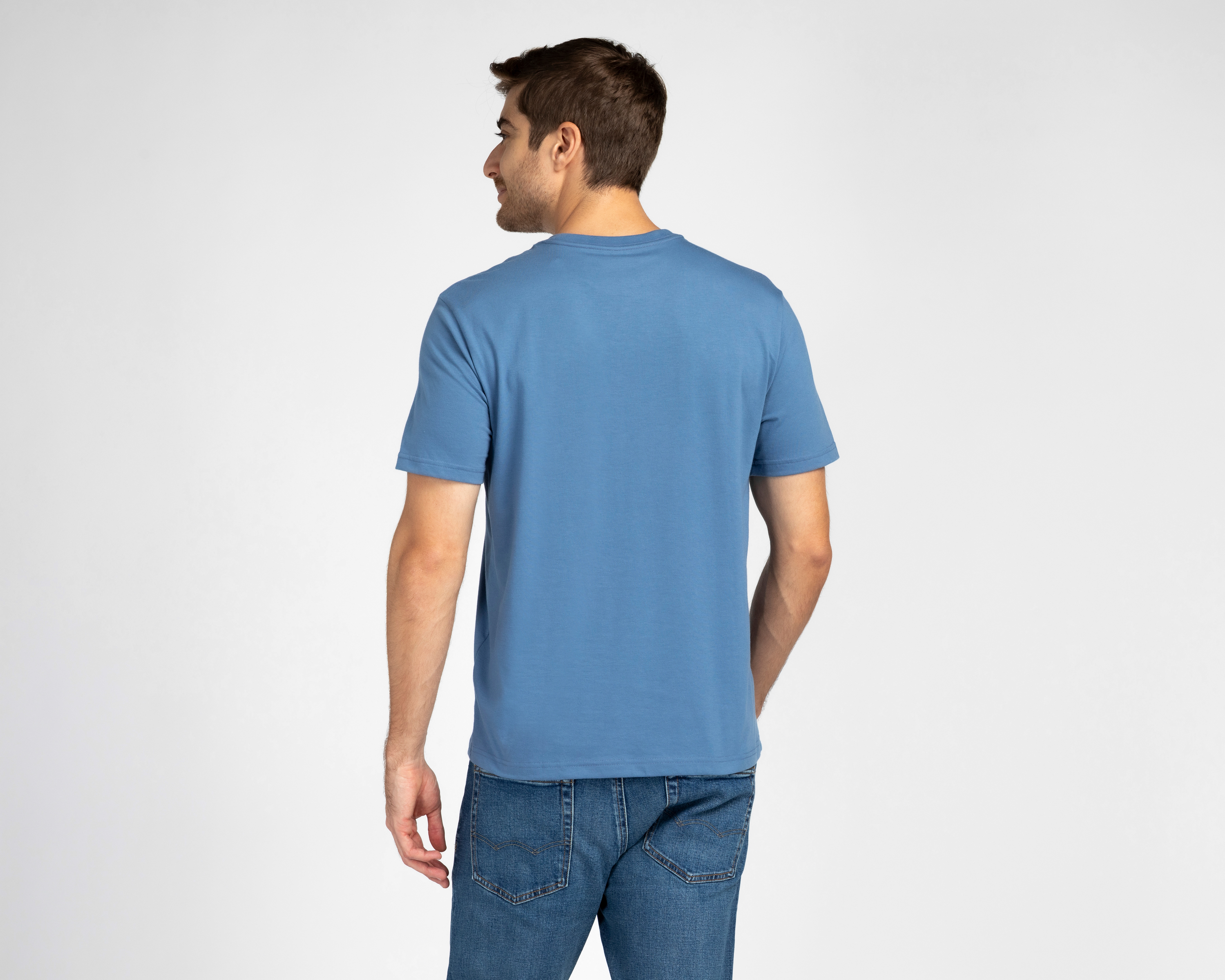 Foto 3 pulgar | Foto 2 | Playera de Cuello Redondo Azul American Eagle para Hombre