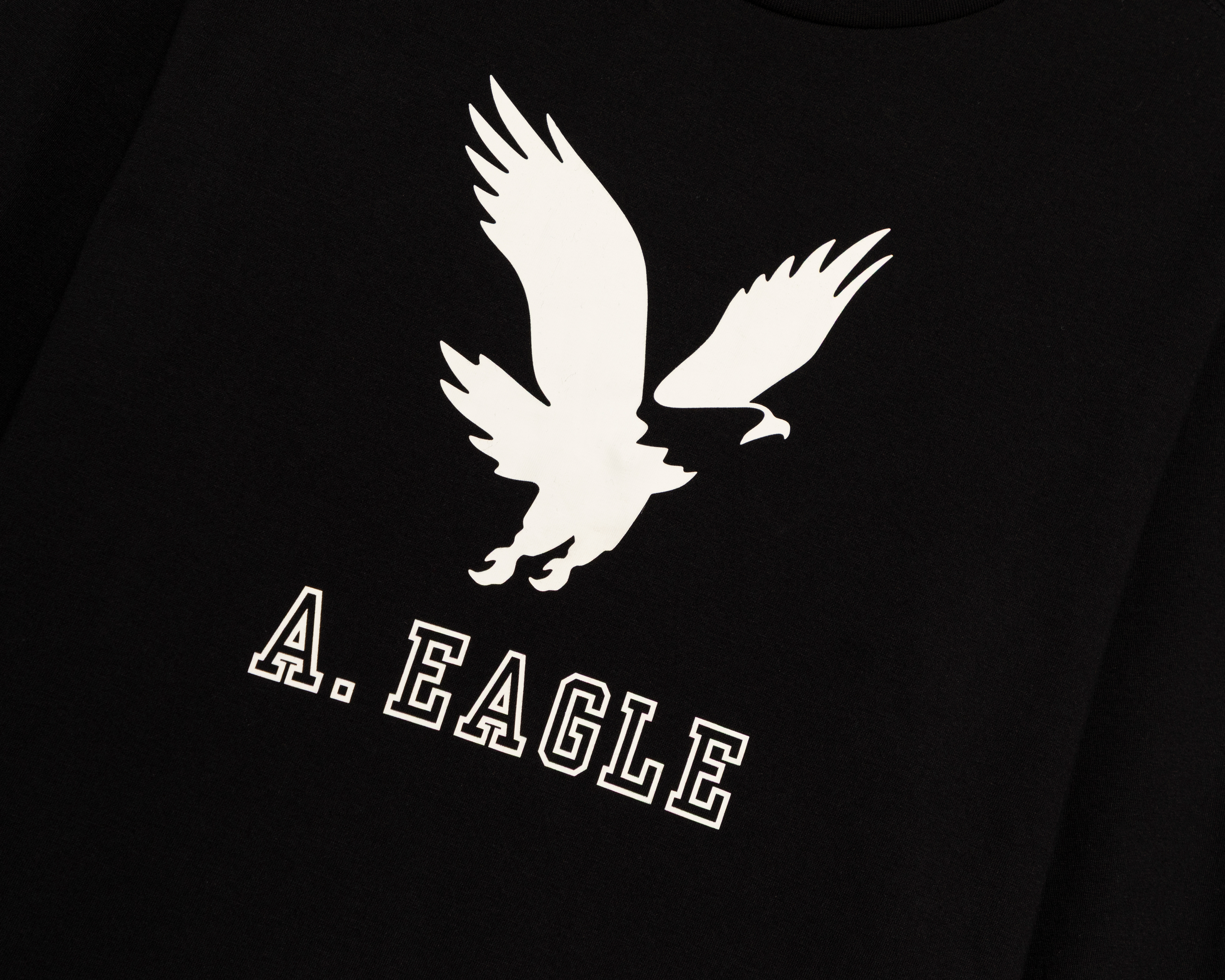 Foto 4 pulgar | Foto 3 | Playera Manga Larga Cuello Redondo Negra American Eagle para Hombre