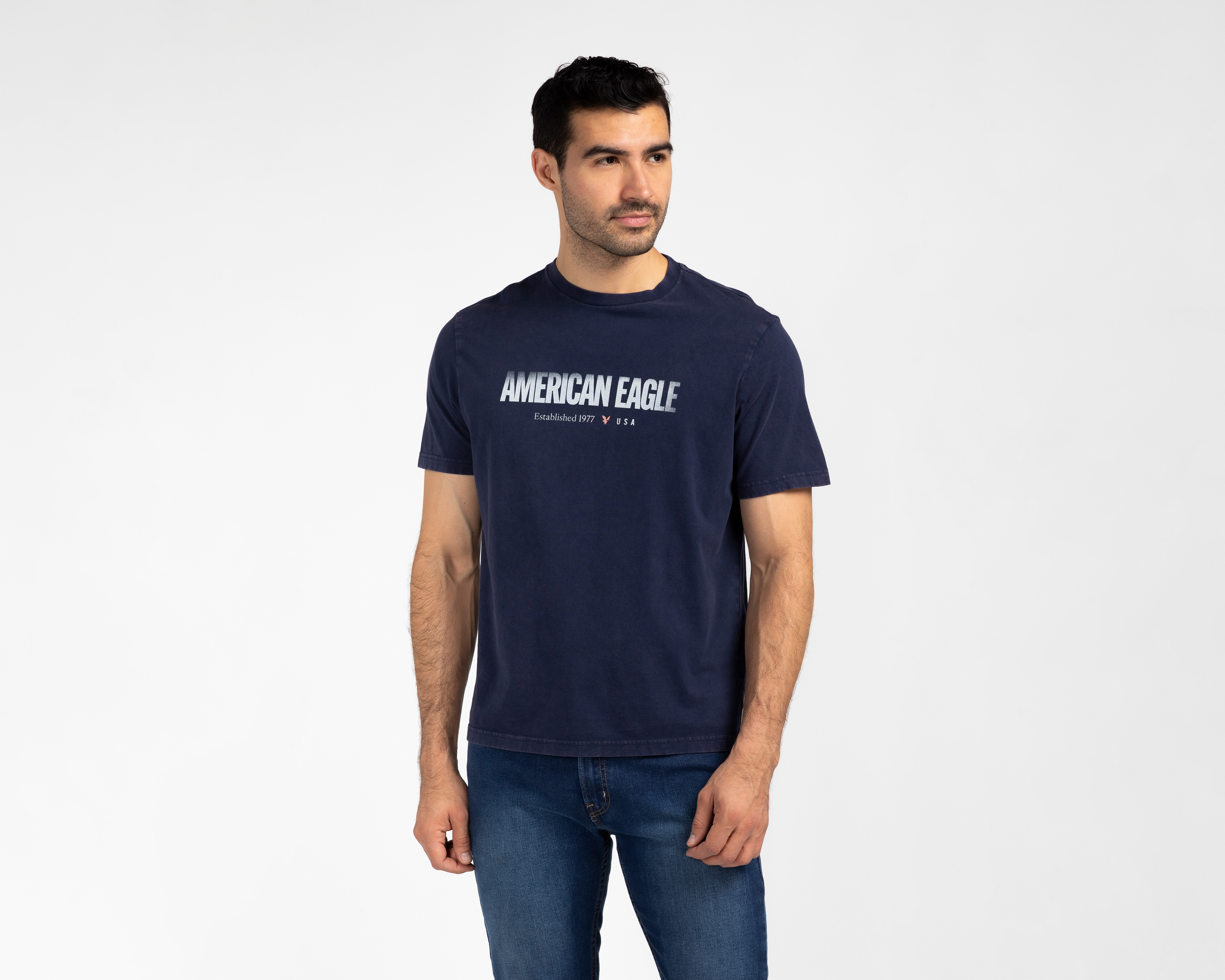 Foto 1 | Foto 1 | Playera Cuello Redondo Negra American Eagle para Hombre