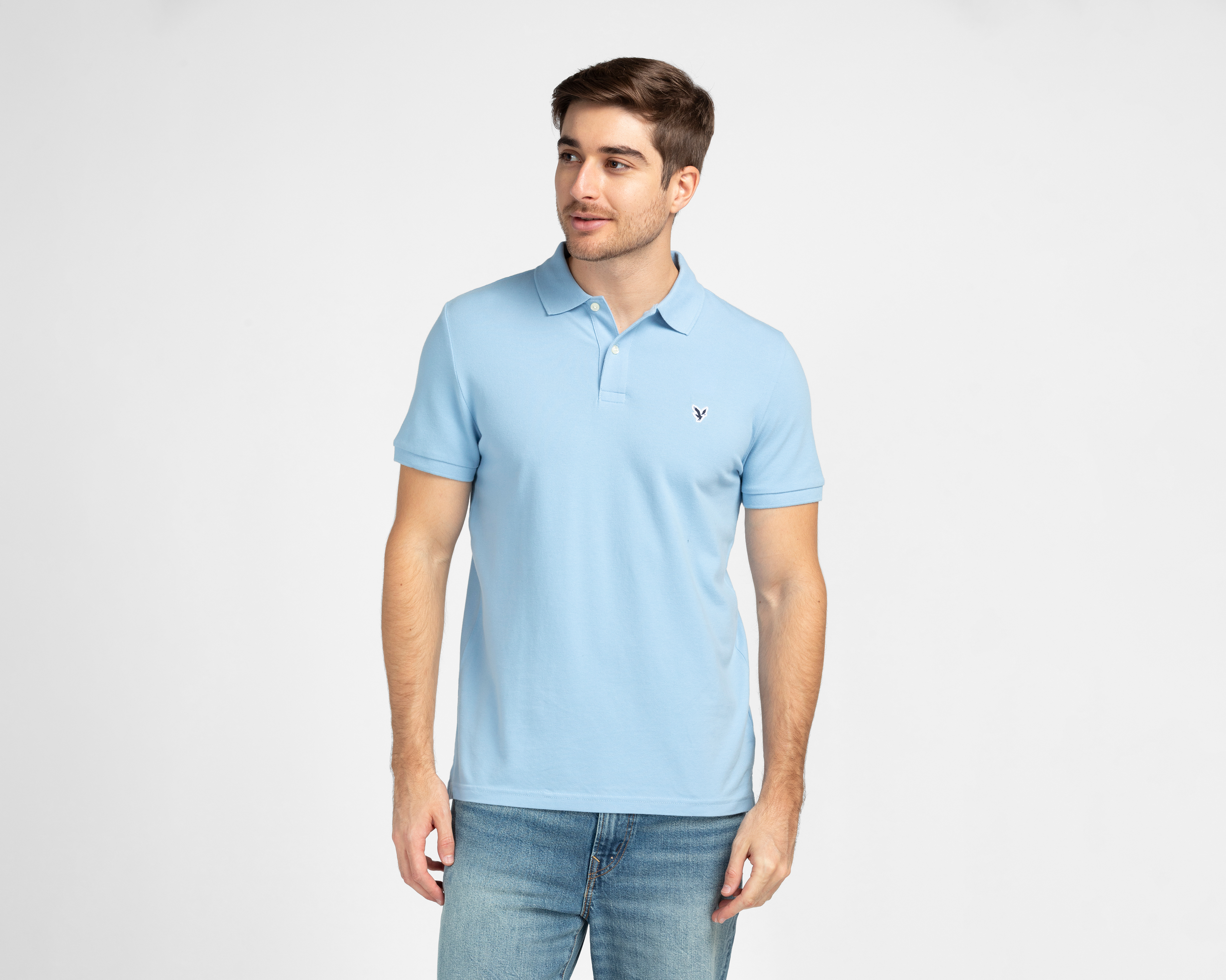 Playera Polo American Eagle Azul para Hombre