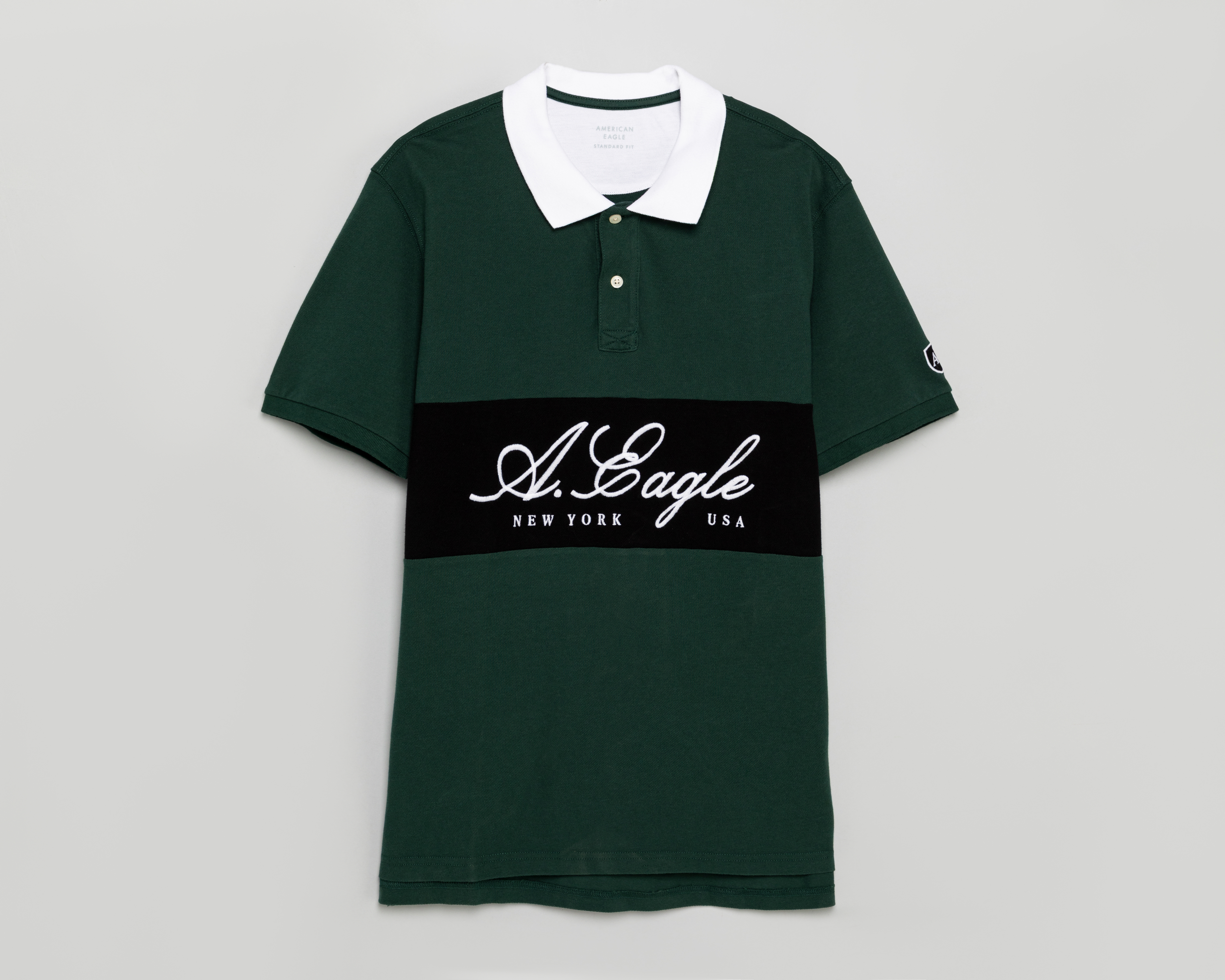 Foto 1 | Foto 1 | Playera Polo American Eagle Verde para Hombre