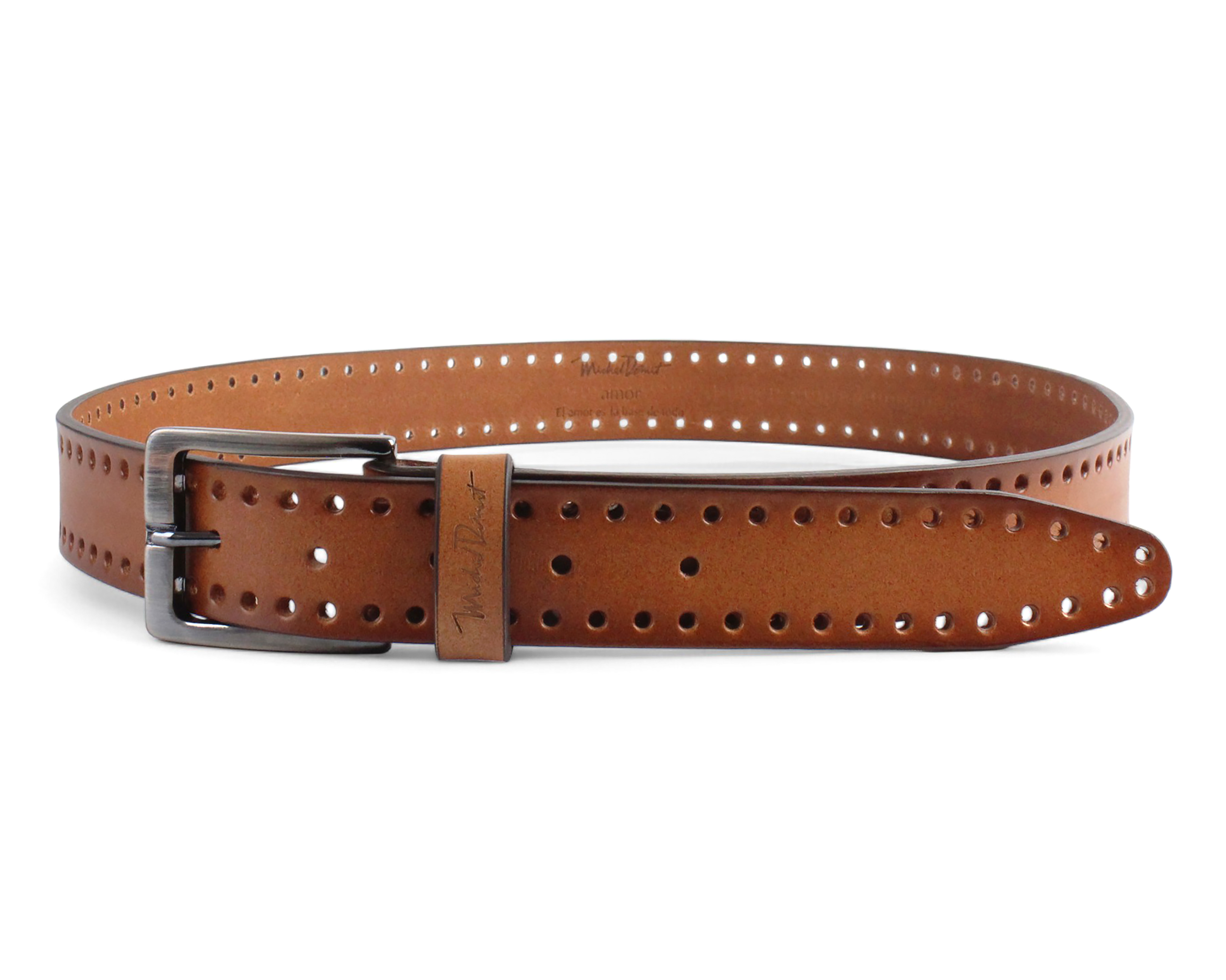 Foto 2 | Foto 2 | Cinturón de Piel para Hombre Michel Domit Coñac