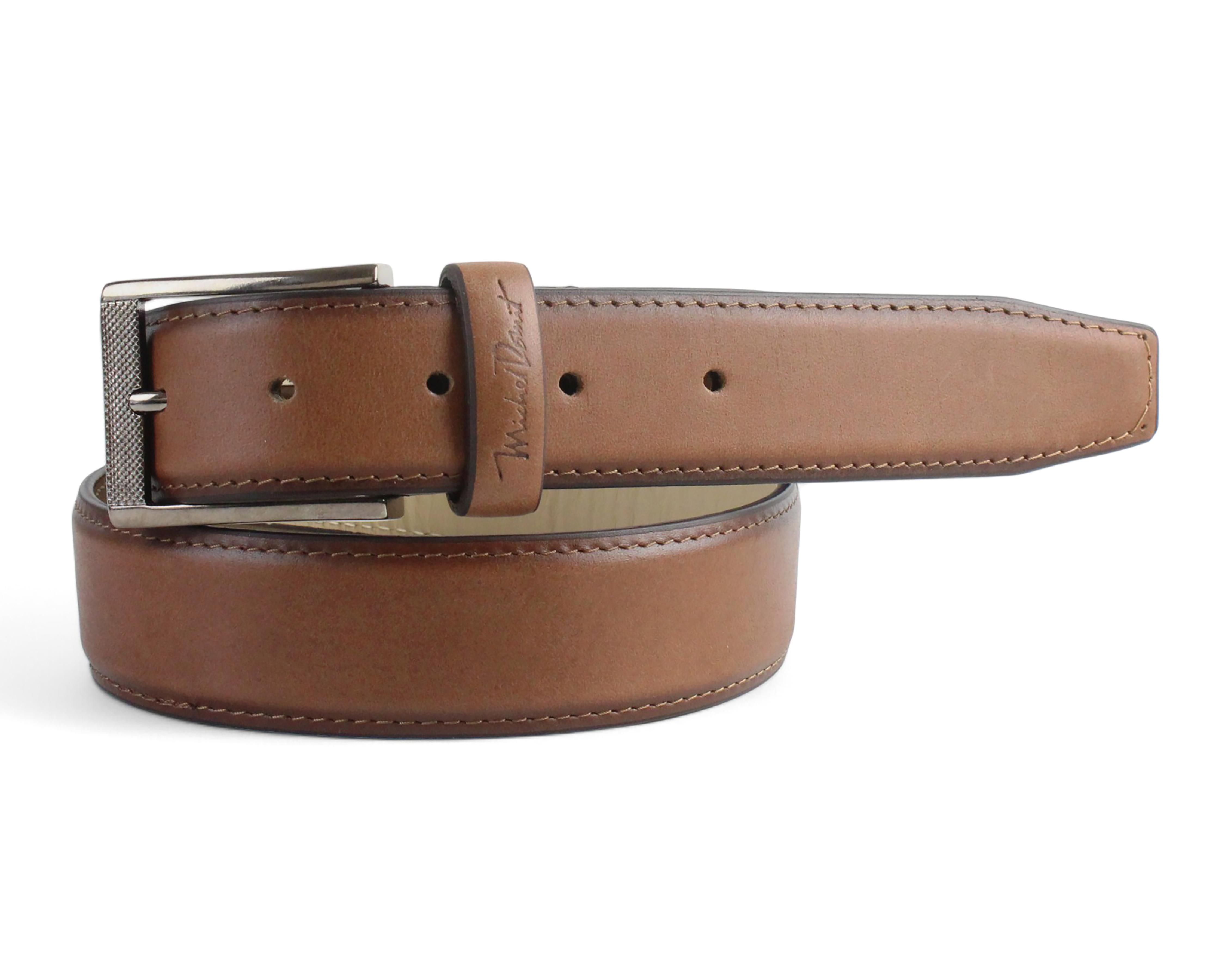 Foto 1 | Foto 1 | Cinturón de Piel para Hombre Michel Domit Café