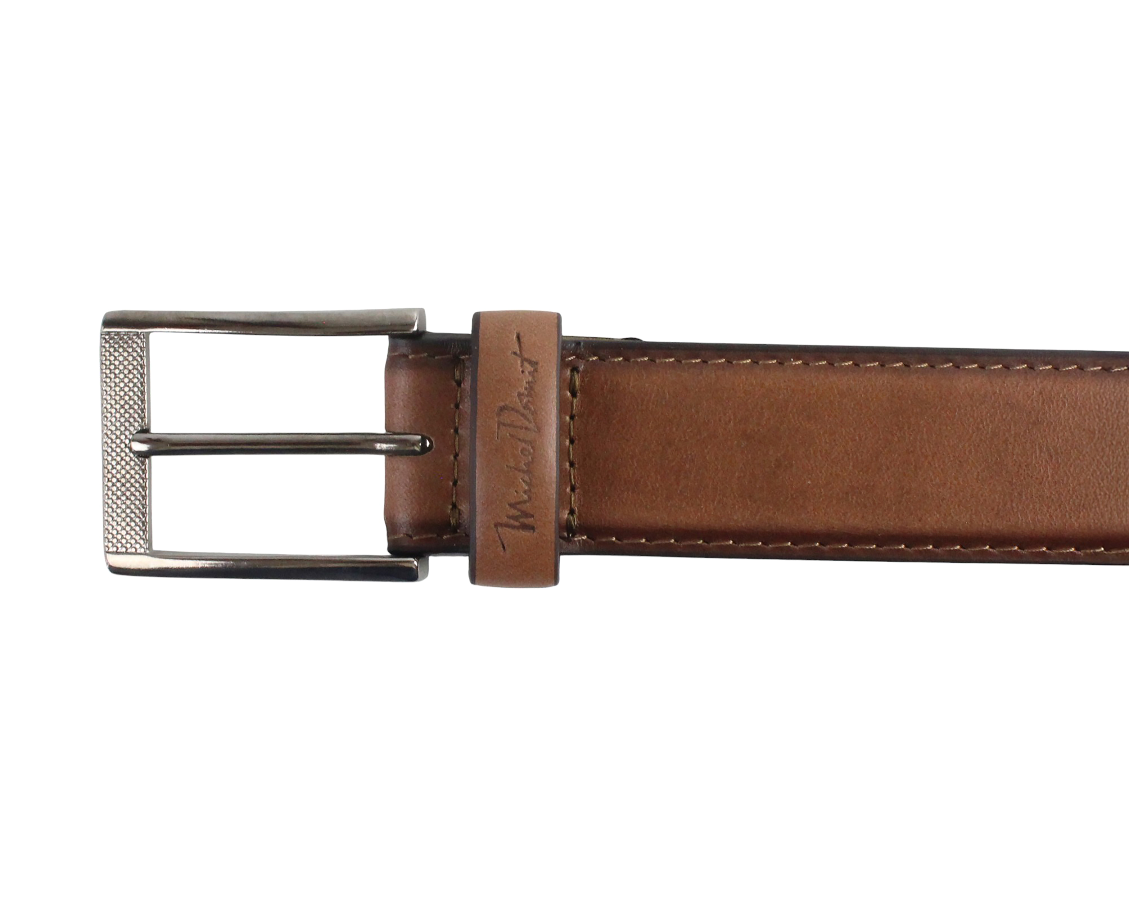 Foto 4 pulgar | Foto 3 | Cinturón de Piel para Hombre Michel Domit Café