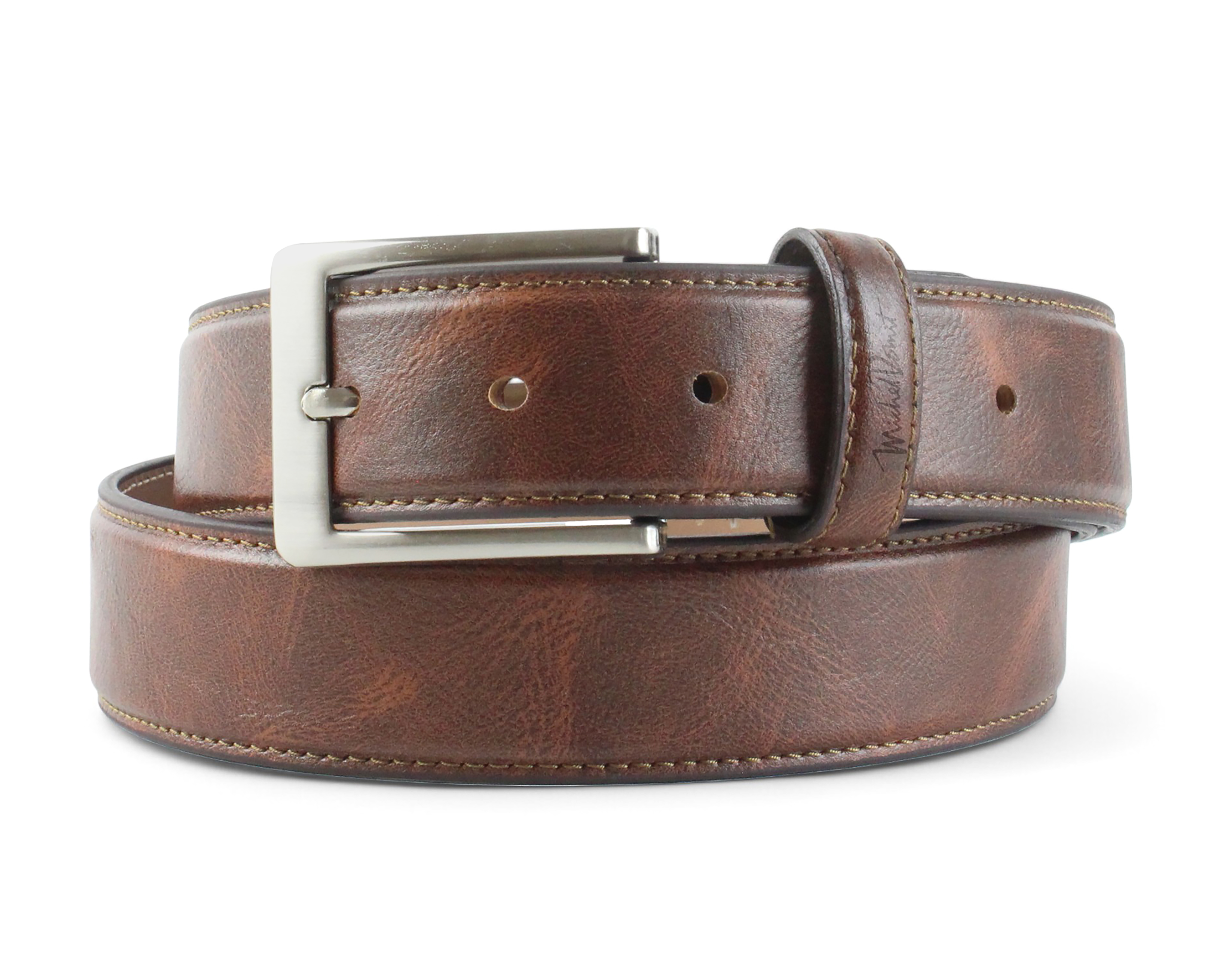 Foto 3 pulgar | Foto 2 | Cinturón de Piel para Hombre Michel Domit Café