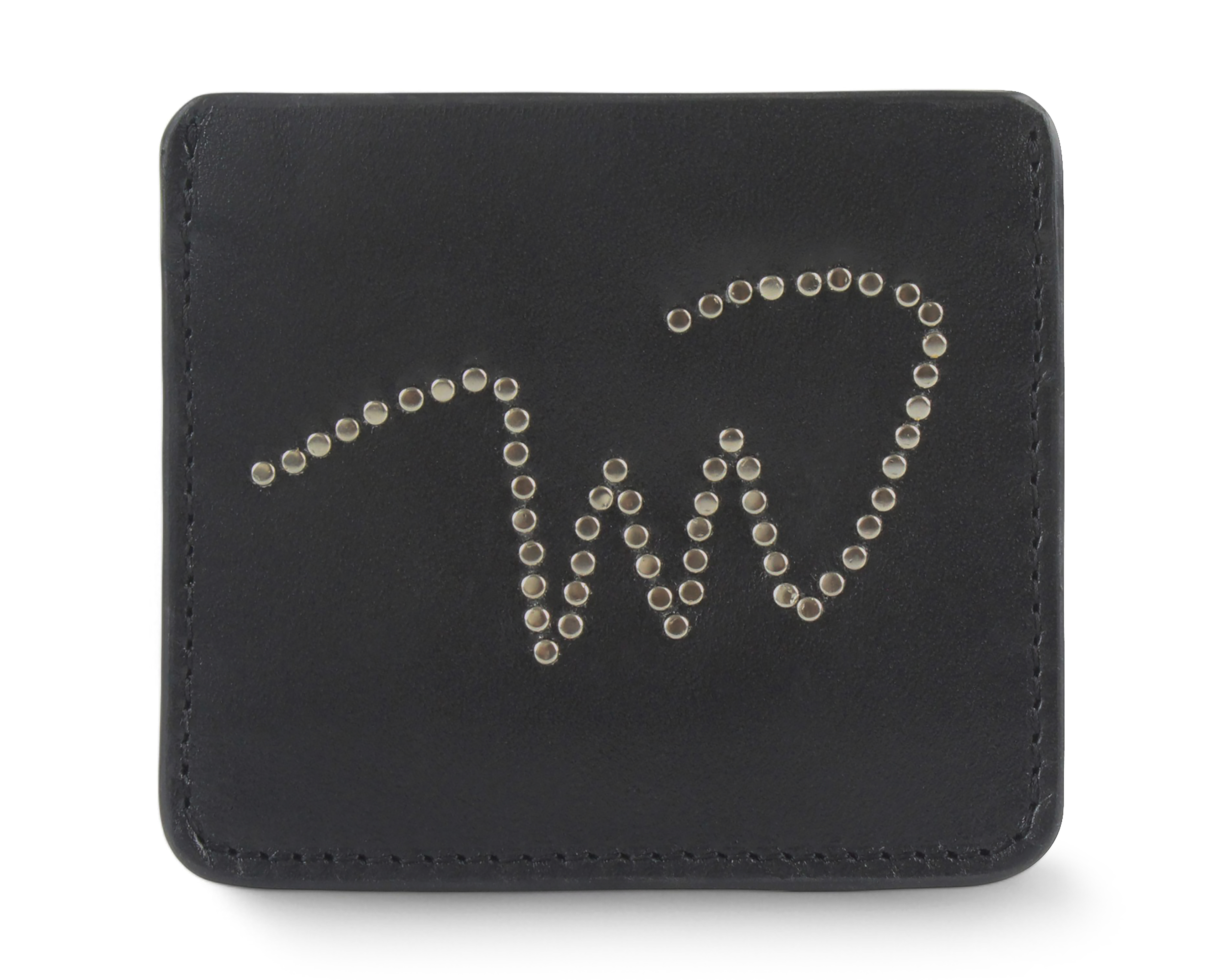 Tarjetero de Piel para Hombre Michel Domit Negro con Estoperoles