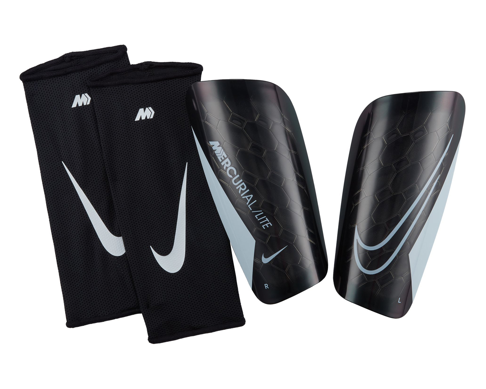 Foto 1 | Foto 1 | Espinilleras para Futbol Nike Mercurial Lite Negras Medianas