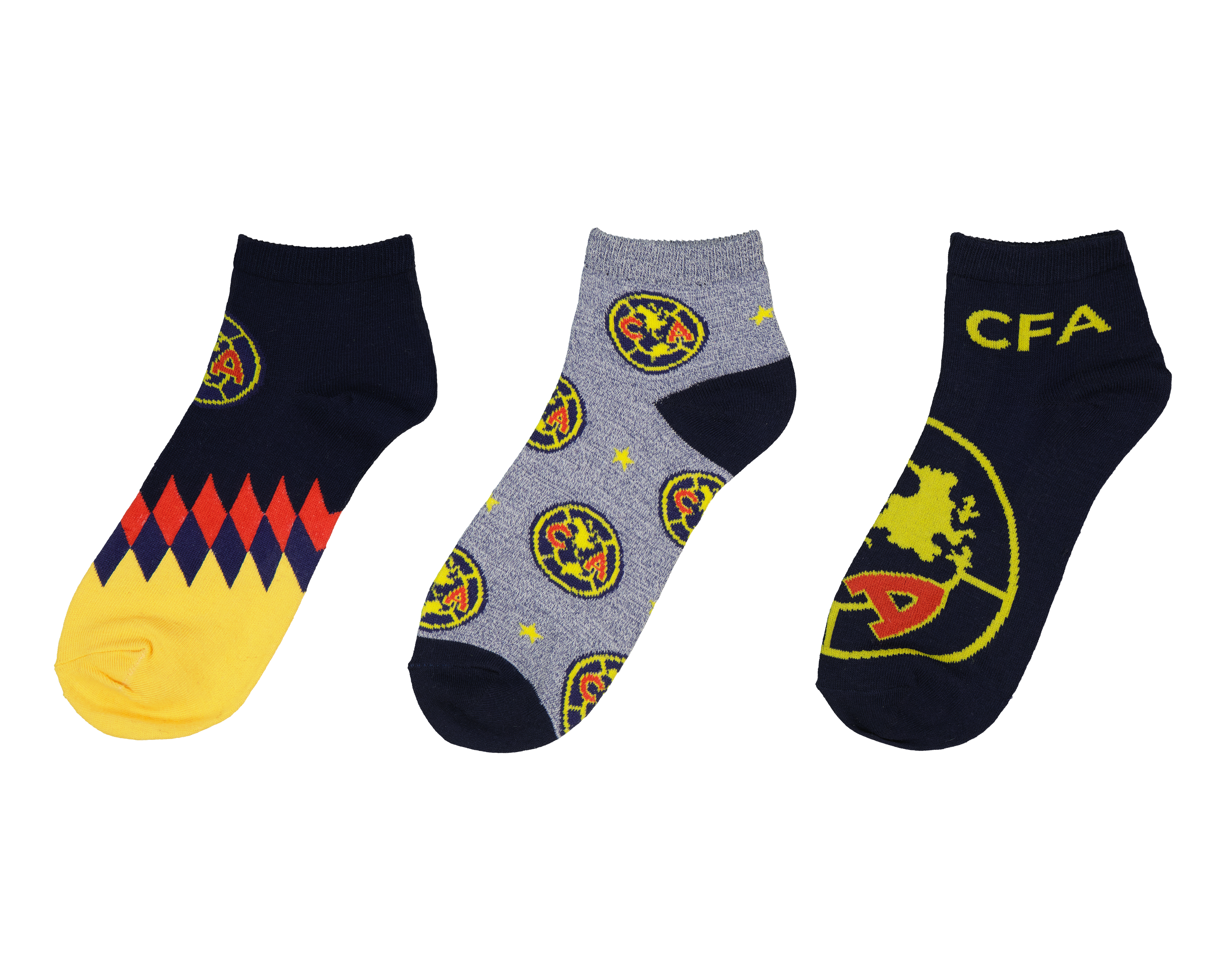 Foto 1 | Foto 1 | Calcetas Cortas Club América para Hombre 3 Pares