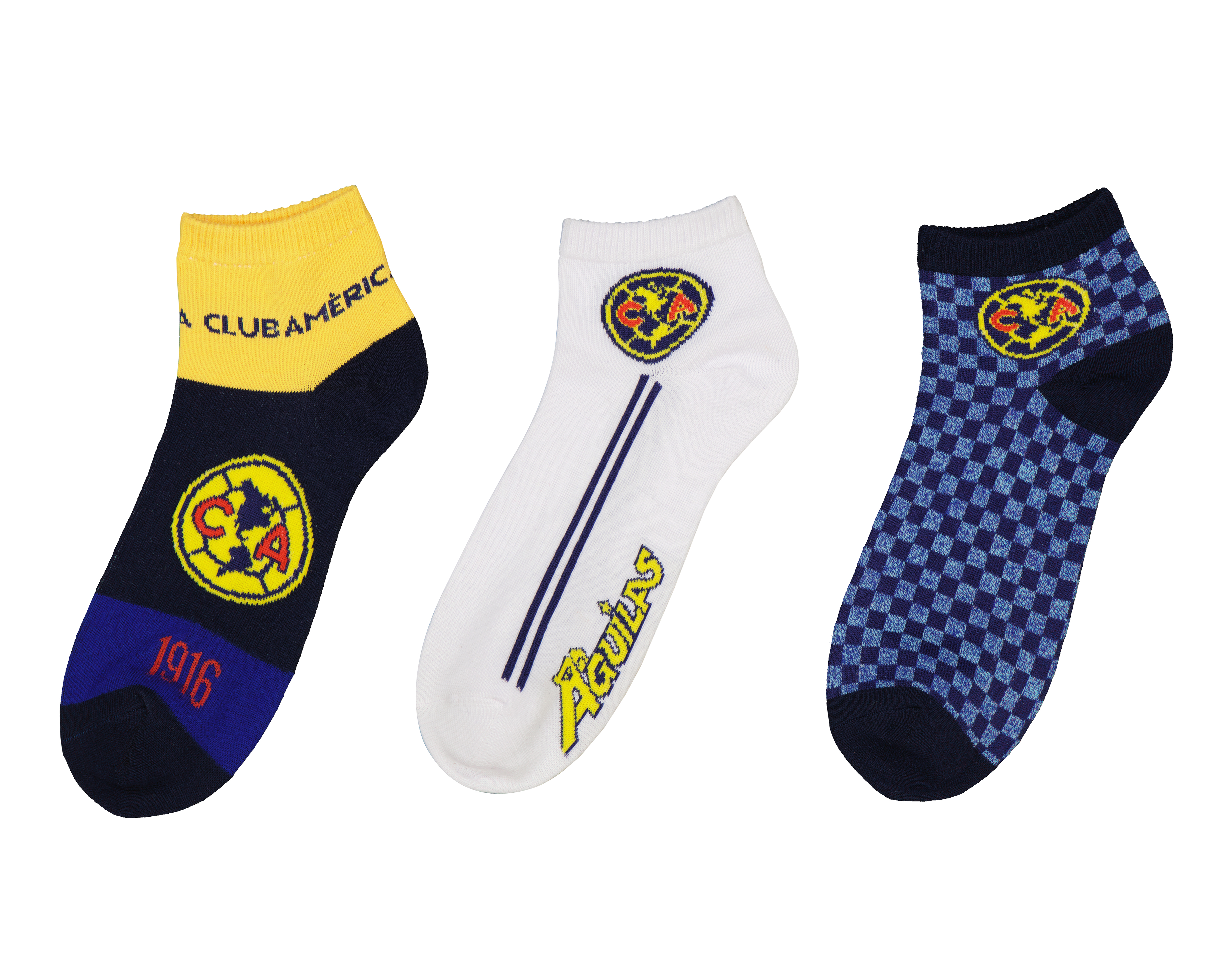 Foto 2 pulgar | Foto 1 | Calcetas Cortas Club América para Hombre 3 Pares