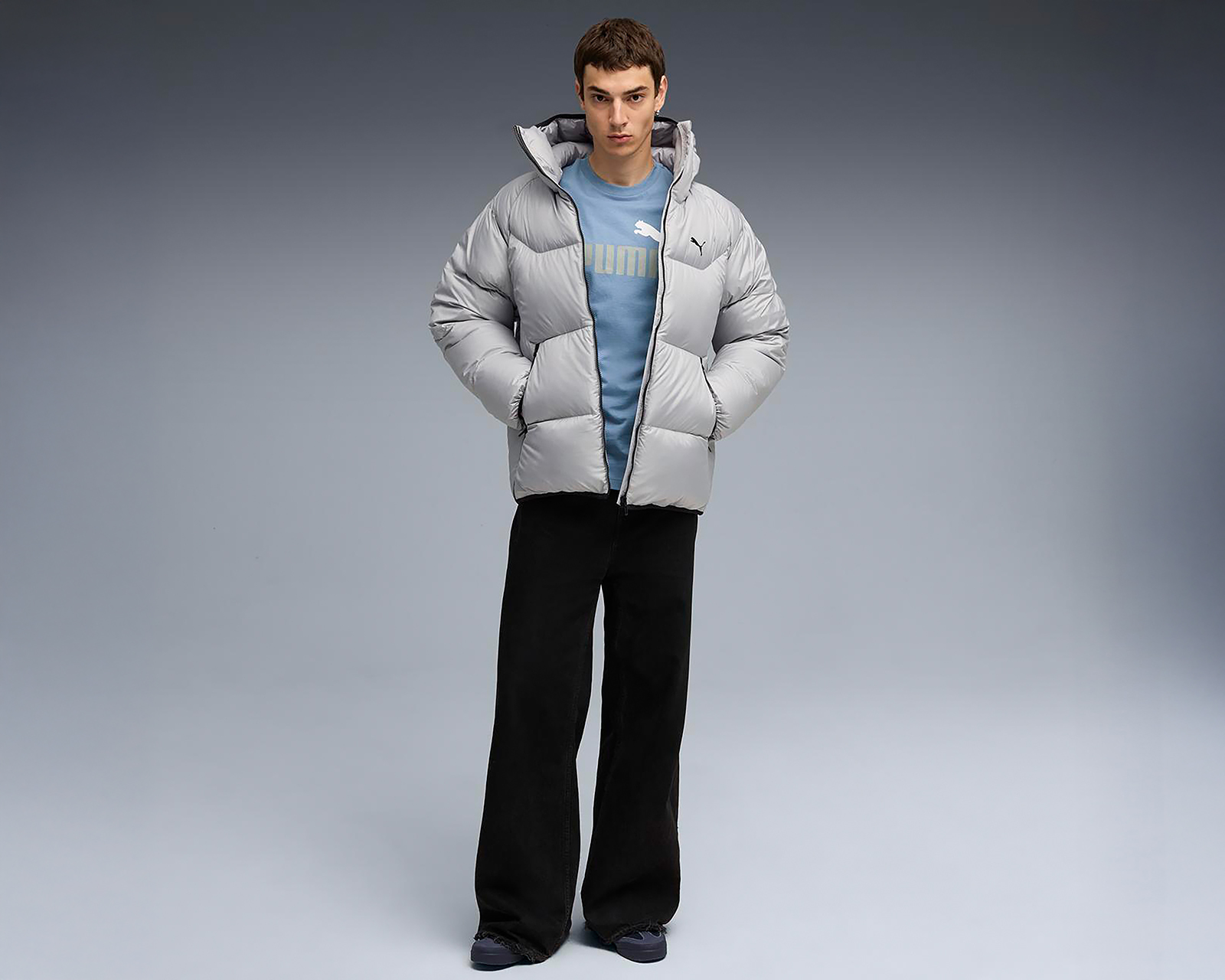 Foto 4 pulgar | Foto 3 | Playera de Cuello Redondo Azul Puma para Hombre