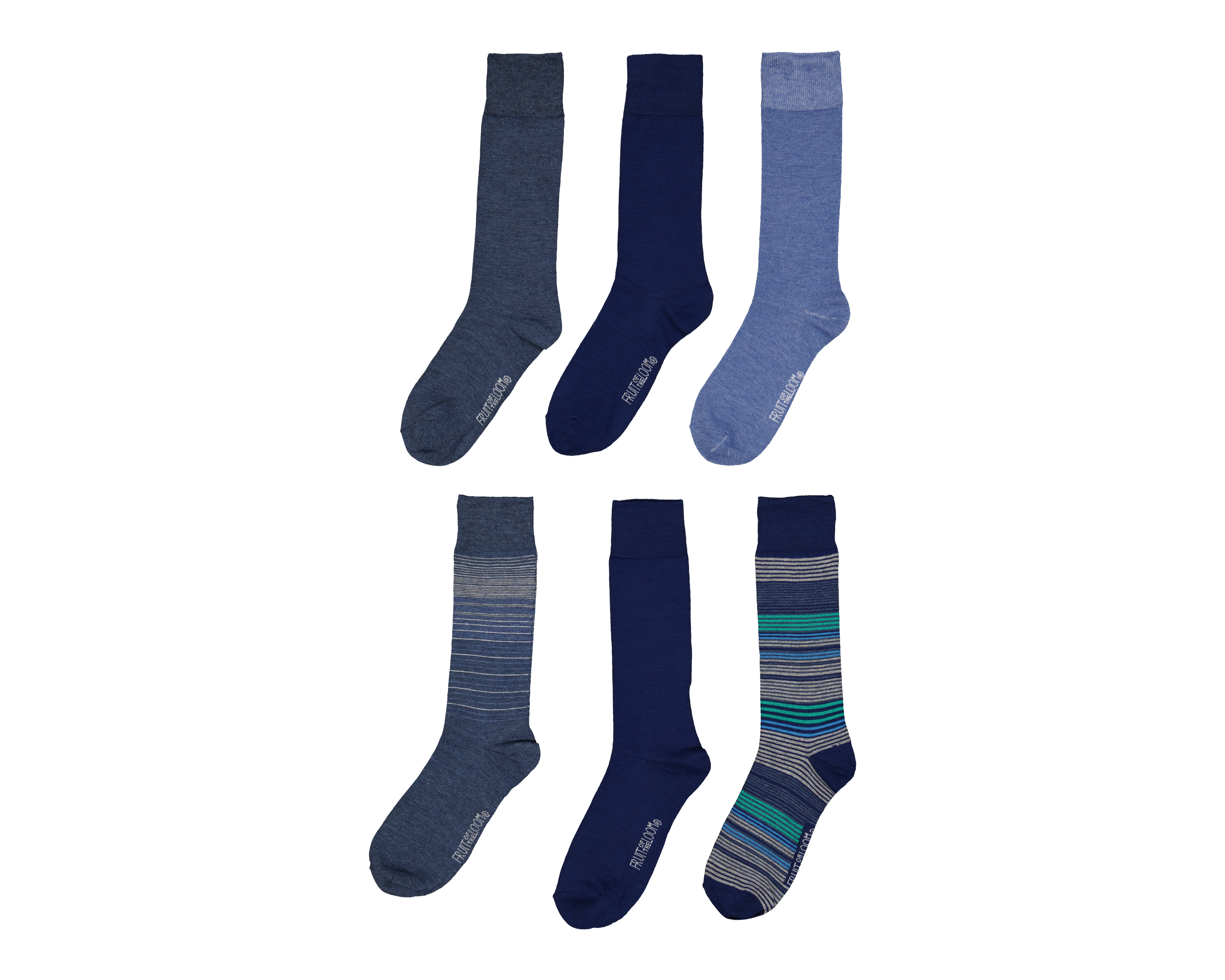 Calcetas Largas de Vestir Fruit Of The Loom para Hombre 6 Pares