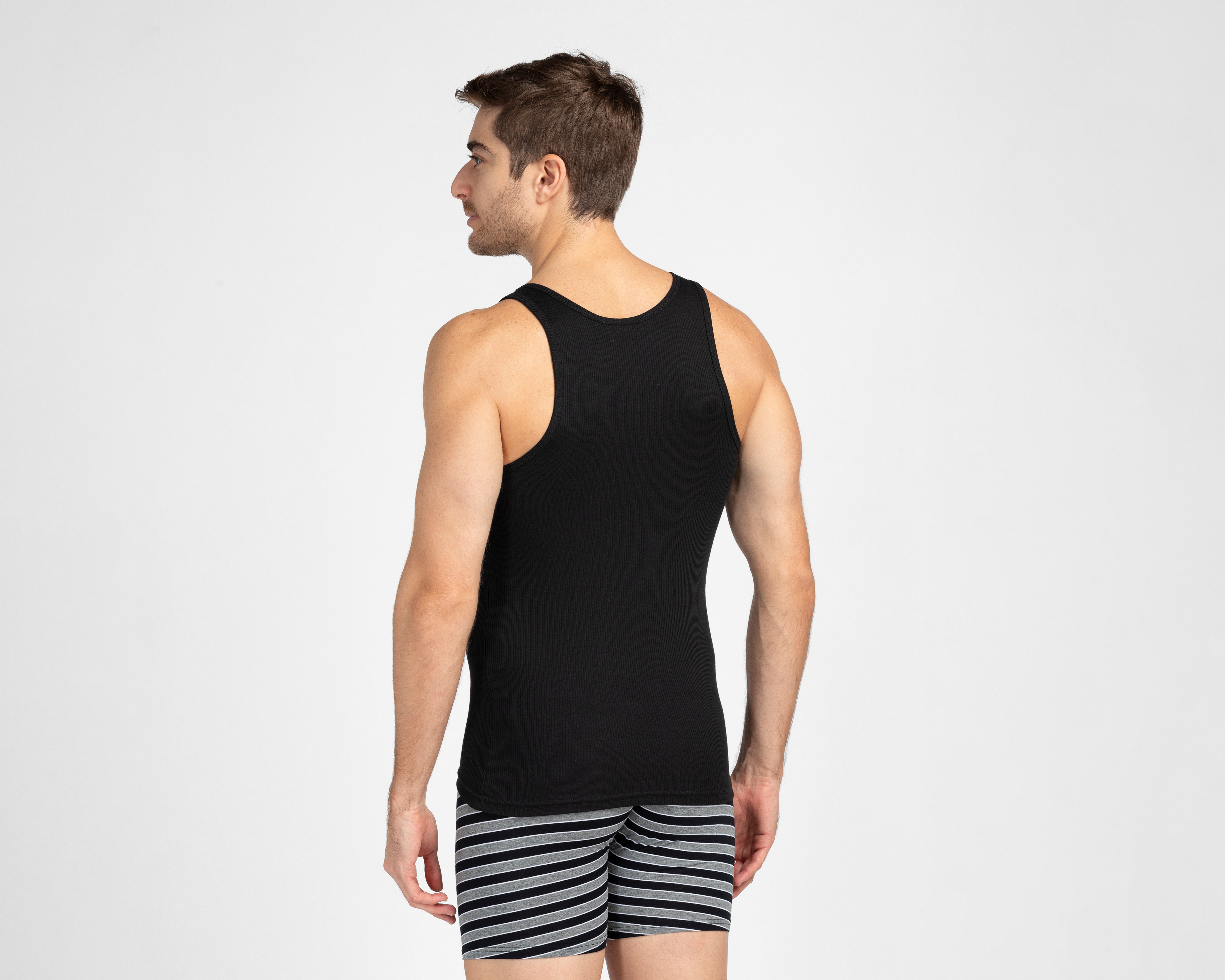 Foto 4 pulgar | Foto 3 | Camiseta Interior Cuello Redondo Lucky Star para Hombre 3 Piezas
