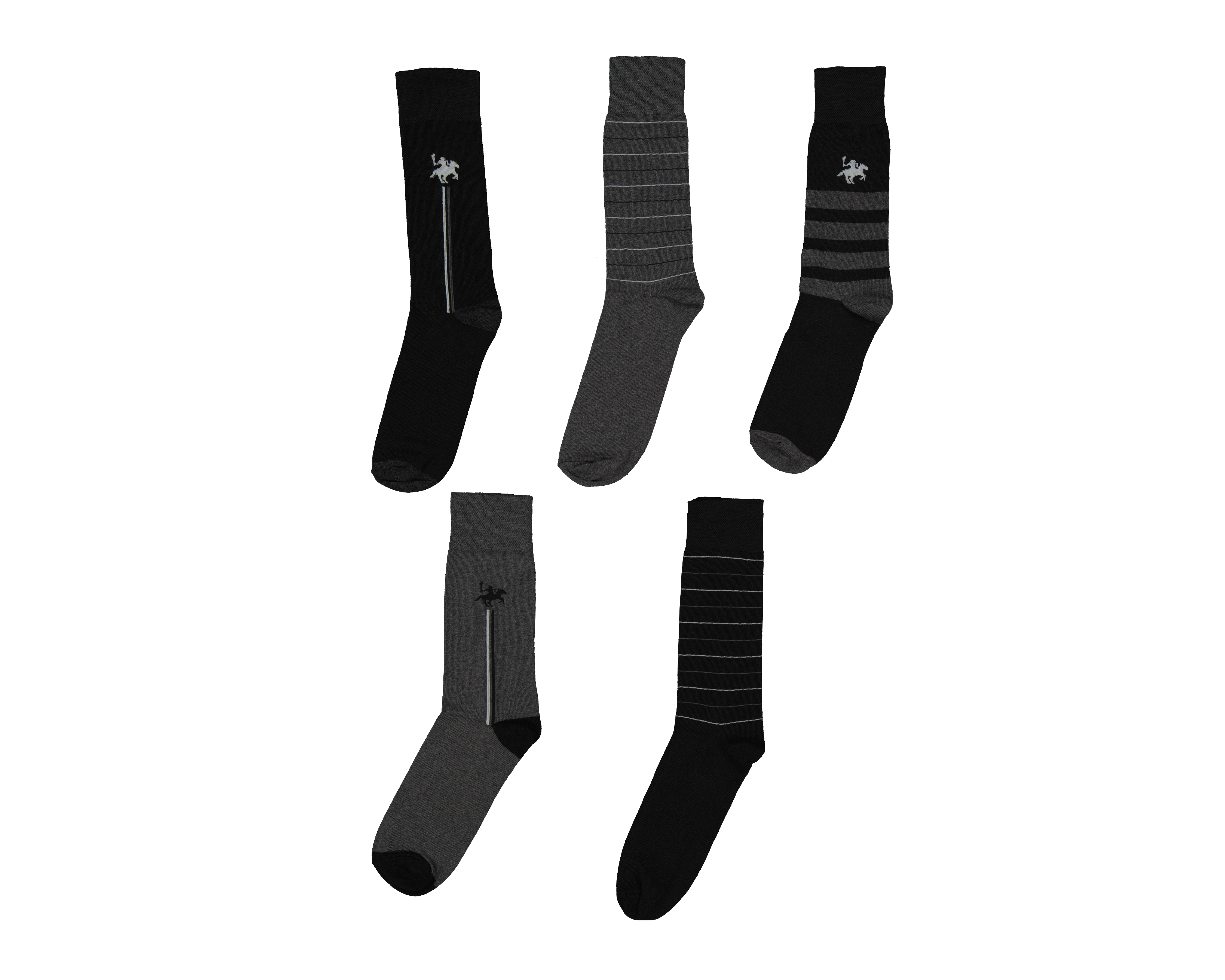 Foto 2 pulgar | Foto 1 | Calcetas Largas de Vestir York Team Polo Club para Hombre 5 Pares