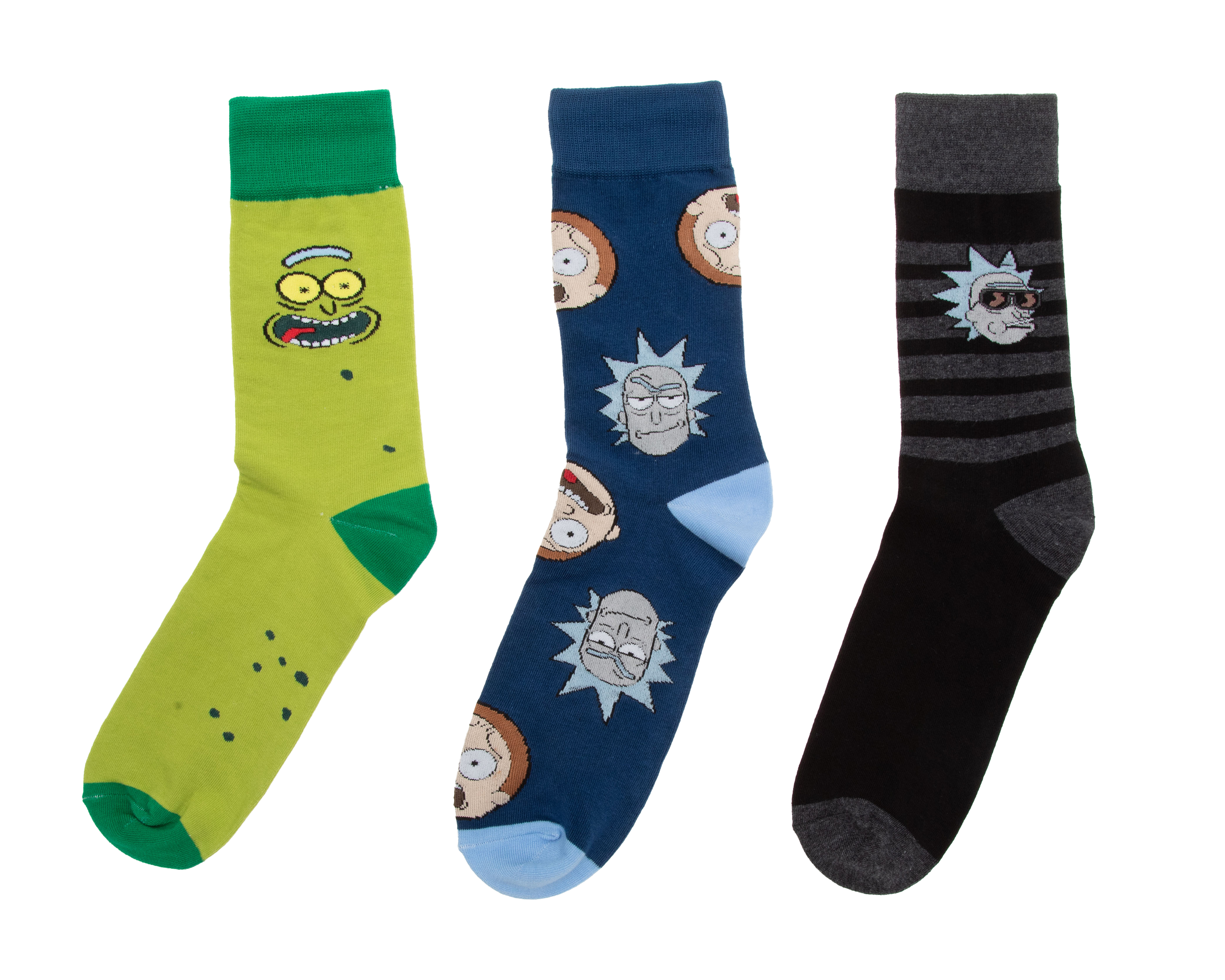 Foto 2 pulgar | Foto 1 | Calcetas Largas Rick & Morty para Hombre 3 Pares