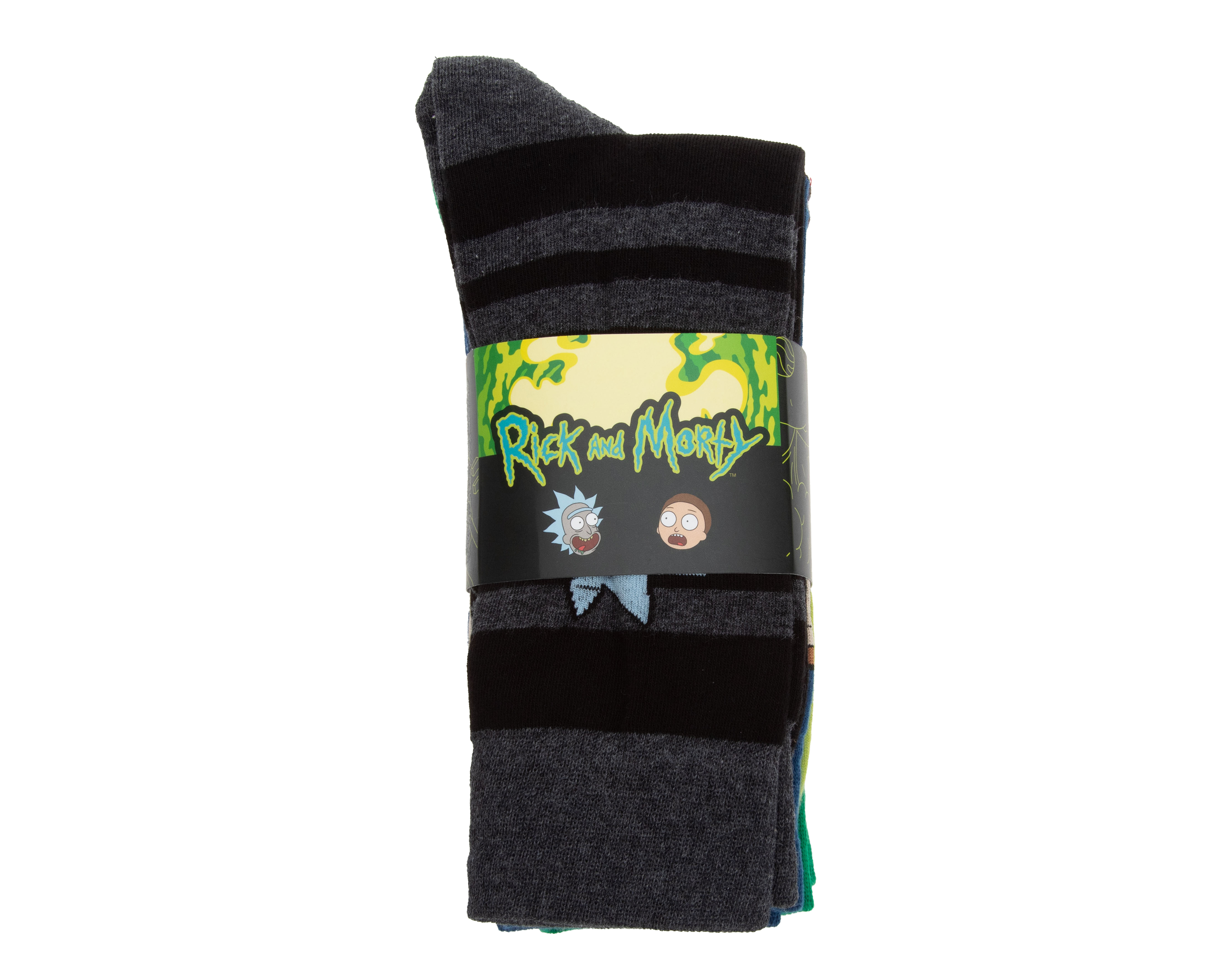 Foto 4 pulgar | Foto 3 | Calcetas Largas Rick & Morty para Hombre 3 Pares
