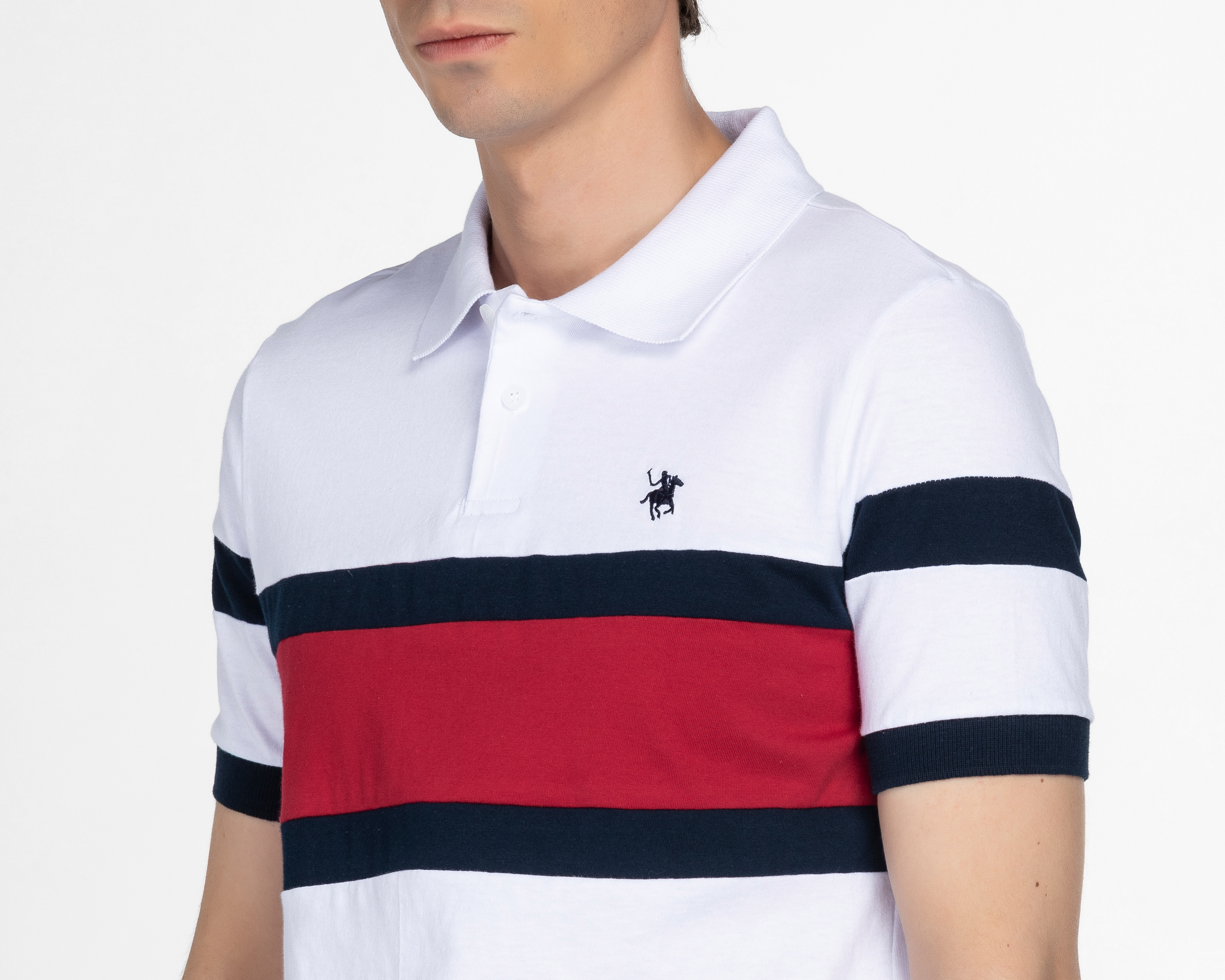 Foto 4 pulgar | Foto 3 | Playera Polo York Team Polo Club Blanca para Hombre