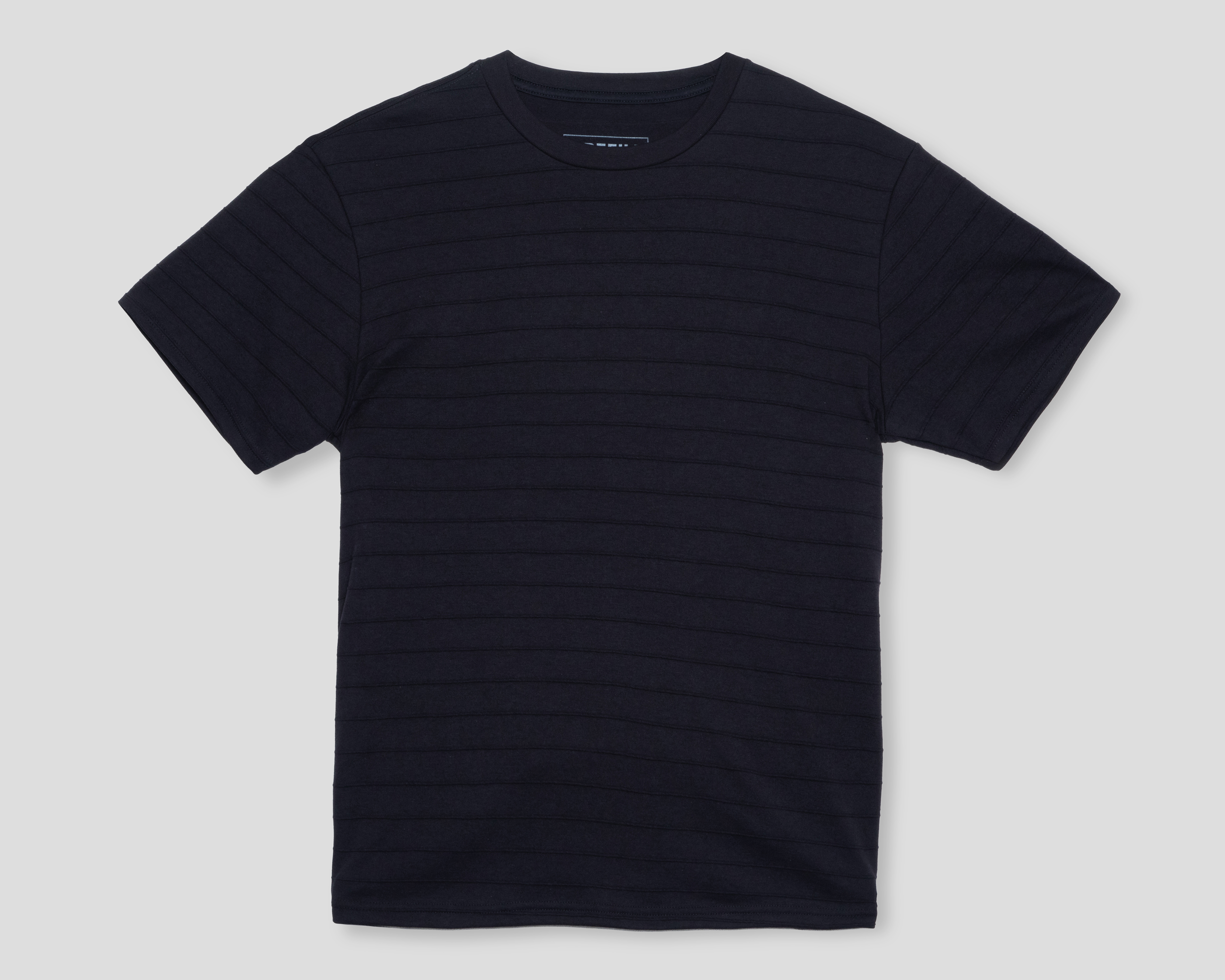 Playera de Cuello Redondo Negra Refill para Hombre