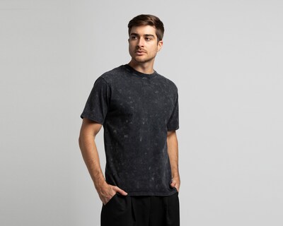 Foto 2 | Foto 2 | Playera de Cuello Redondo Negra Strona para Hombre