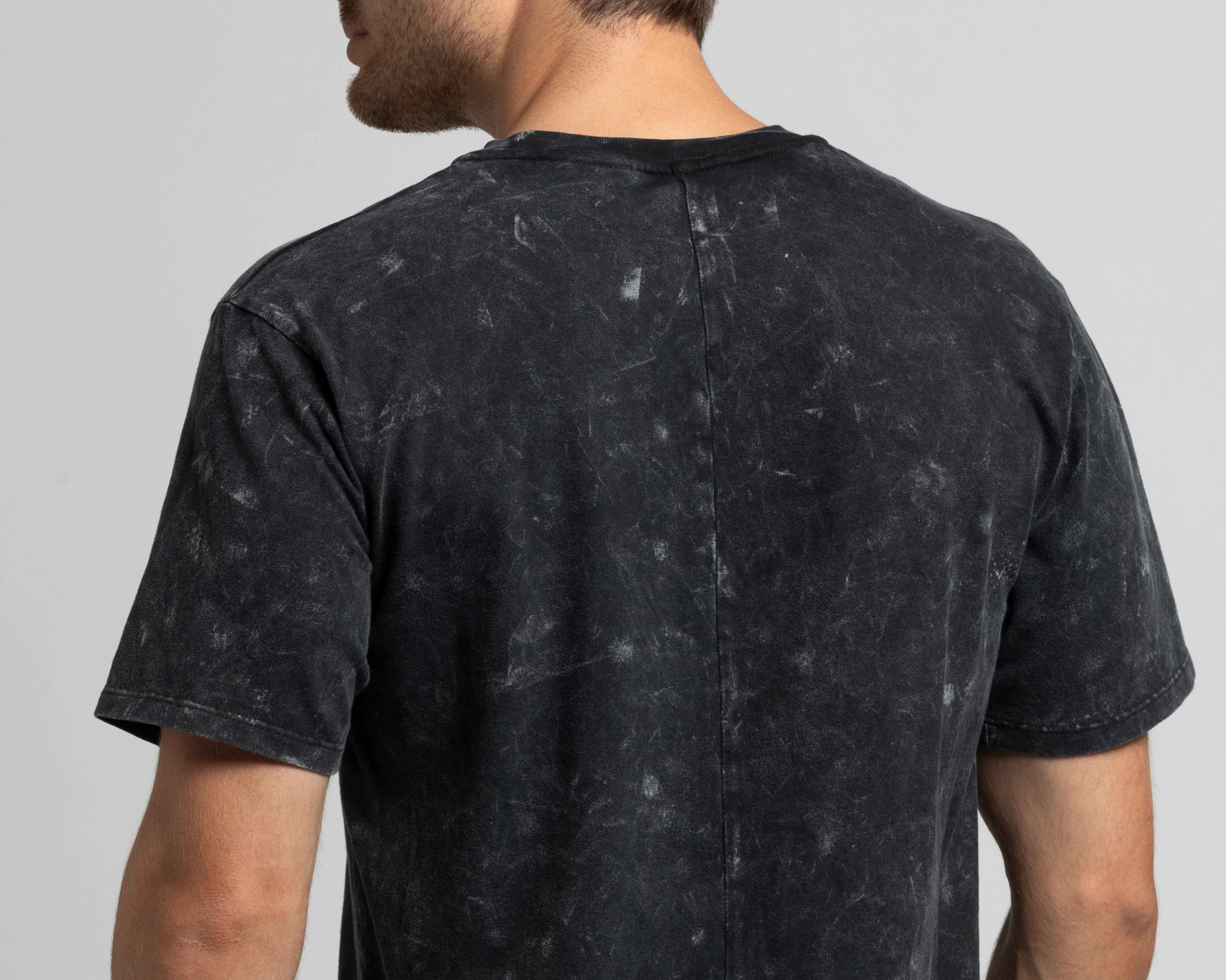 Foto 6 pulgar | Foto 5 | Playera de Cuello Redondo Negra Strona para Hombre