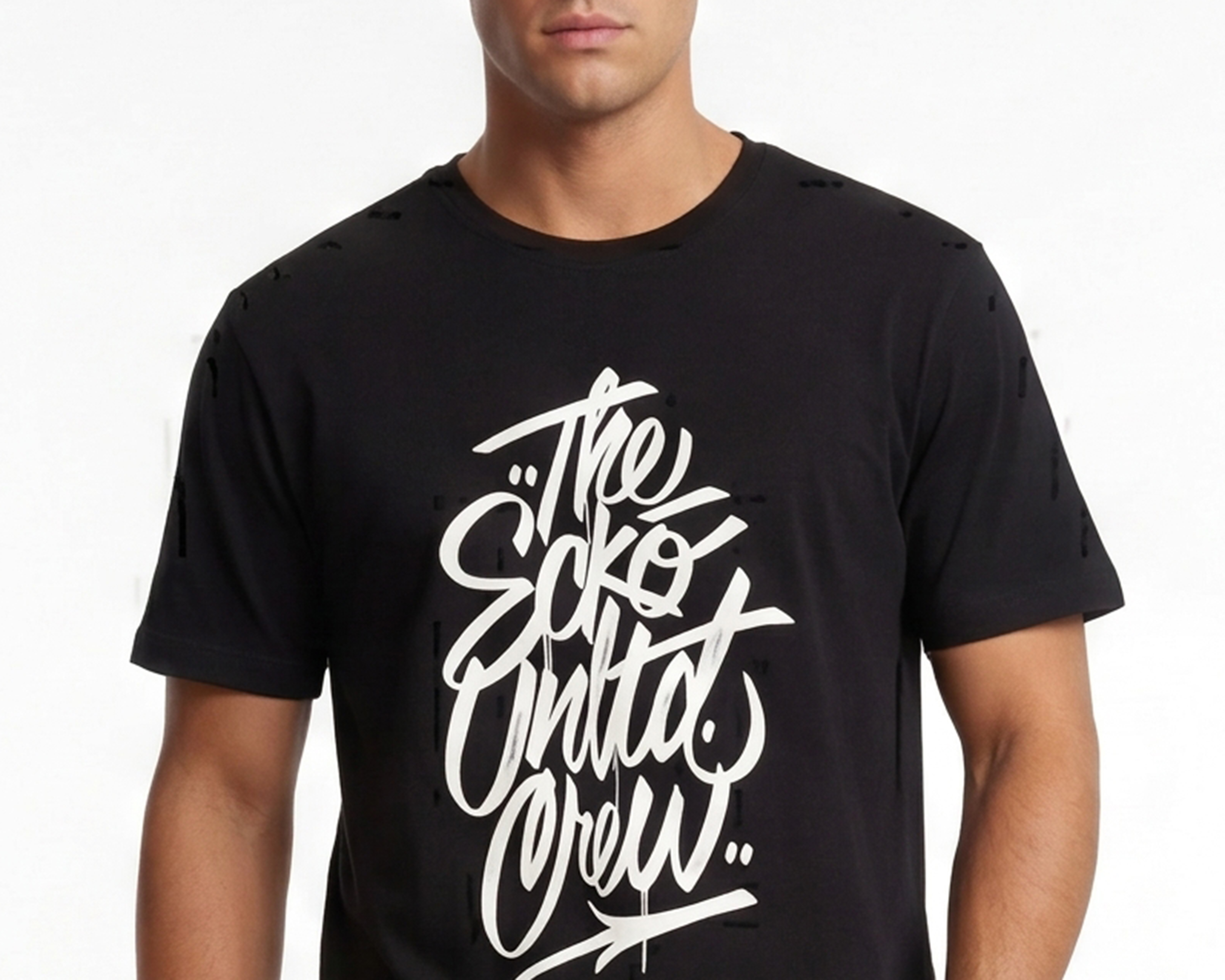 Foto 4 | Foto 4 | Playera de Cuello Redondo Negra Ecko Unltd. para Hombre