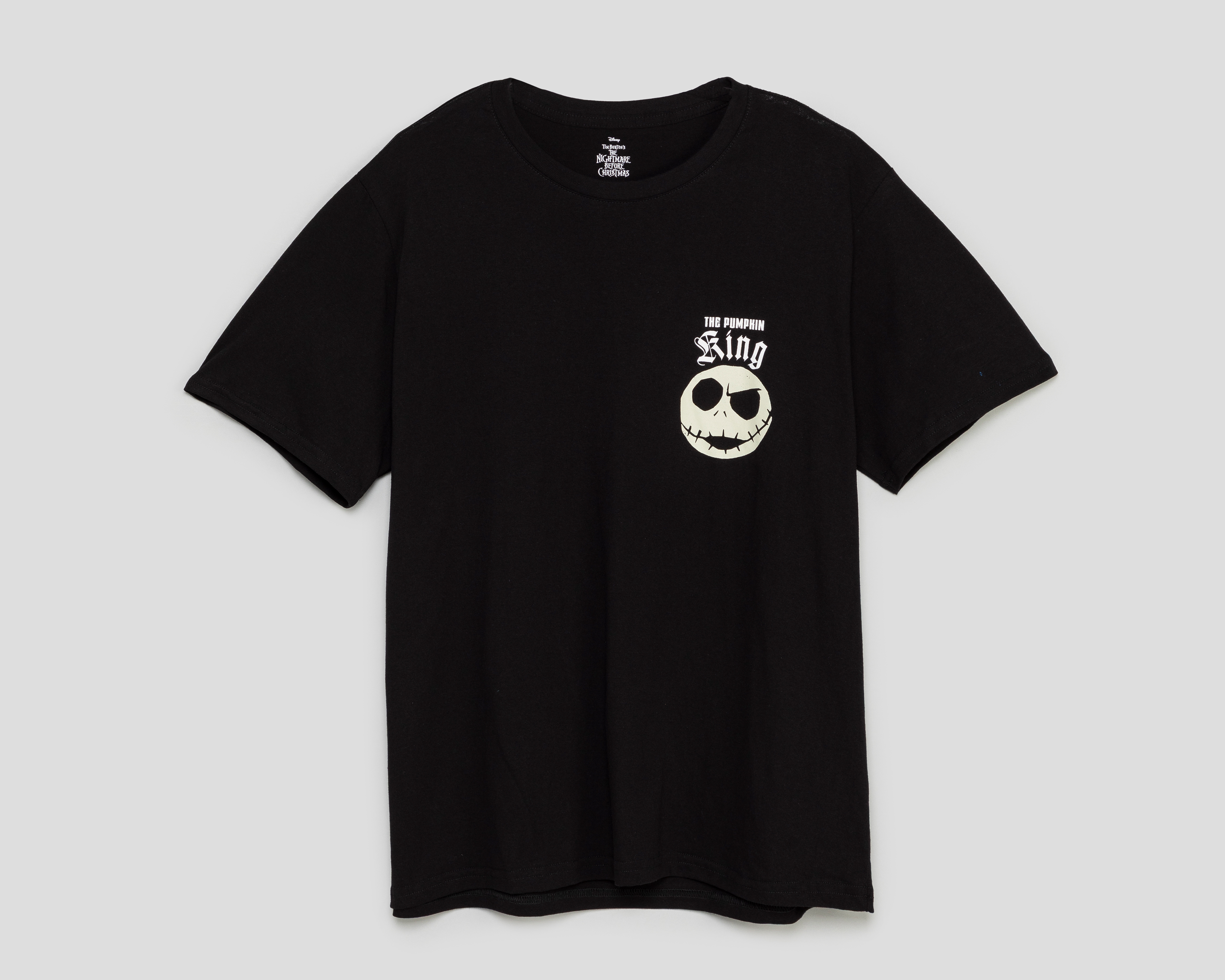 Foto 2 pulgar | Foto 1 | Playera de Cuello Redondo Negra Disney Jack para Hombre