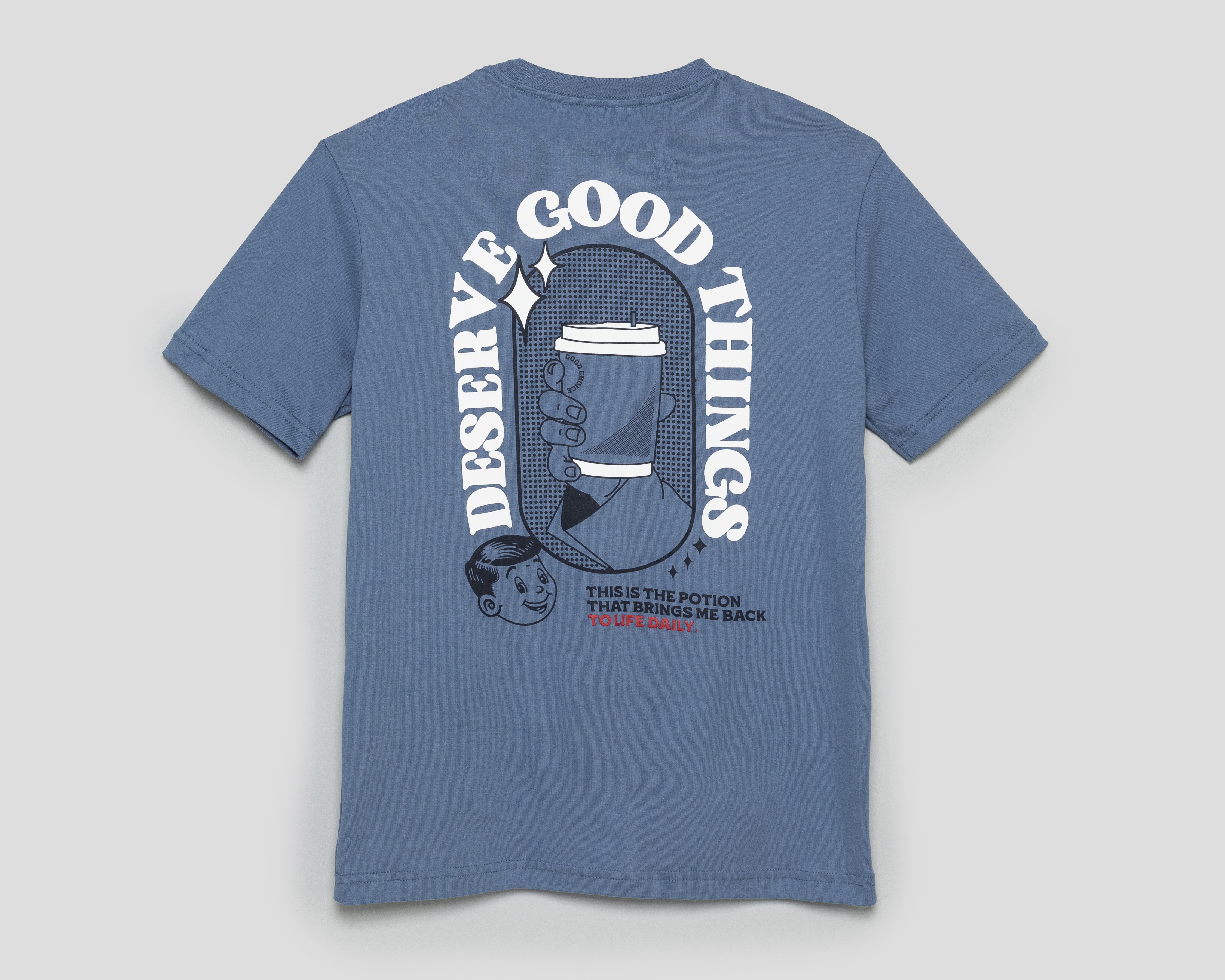 Foto 3 pulgar | Foto 2 | Playera de Cuello Redondo Azul Refill para Hombre