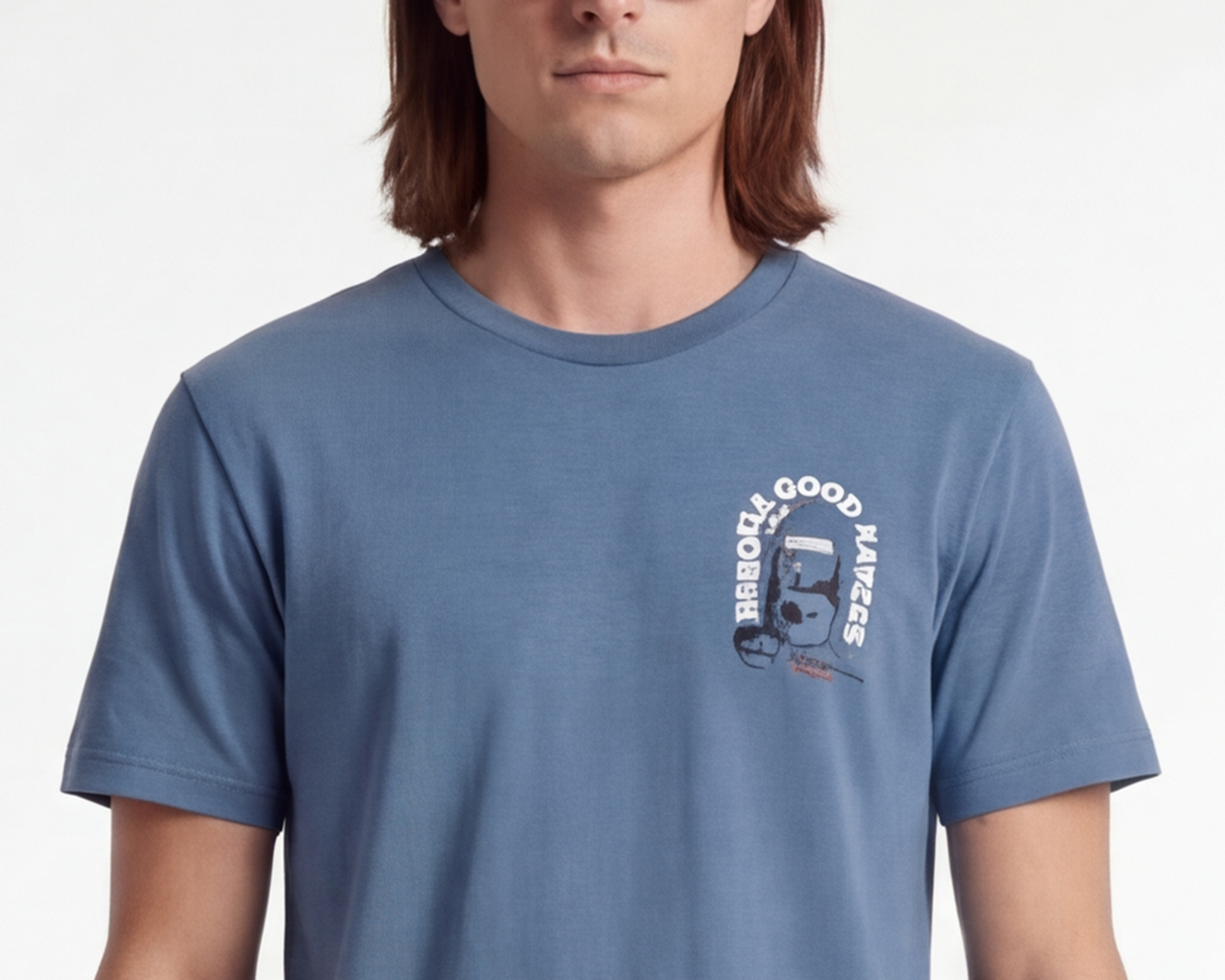 Foto 5 pulgar | Foto 4 | Playera de Cuello Redondo Azul Refill para Hombre