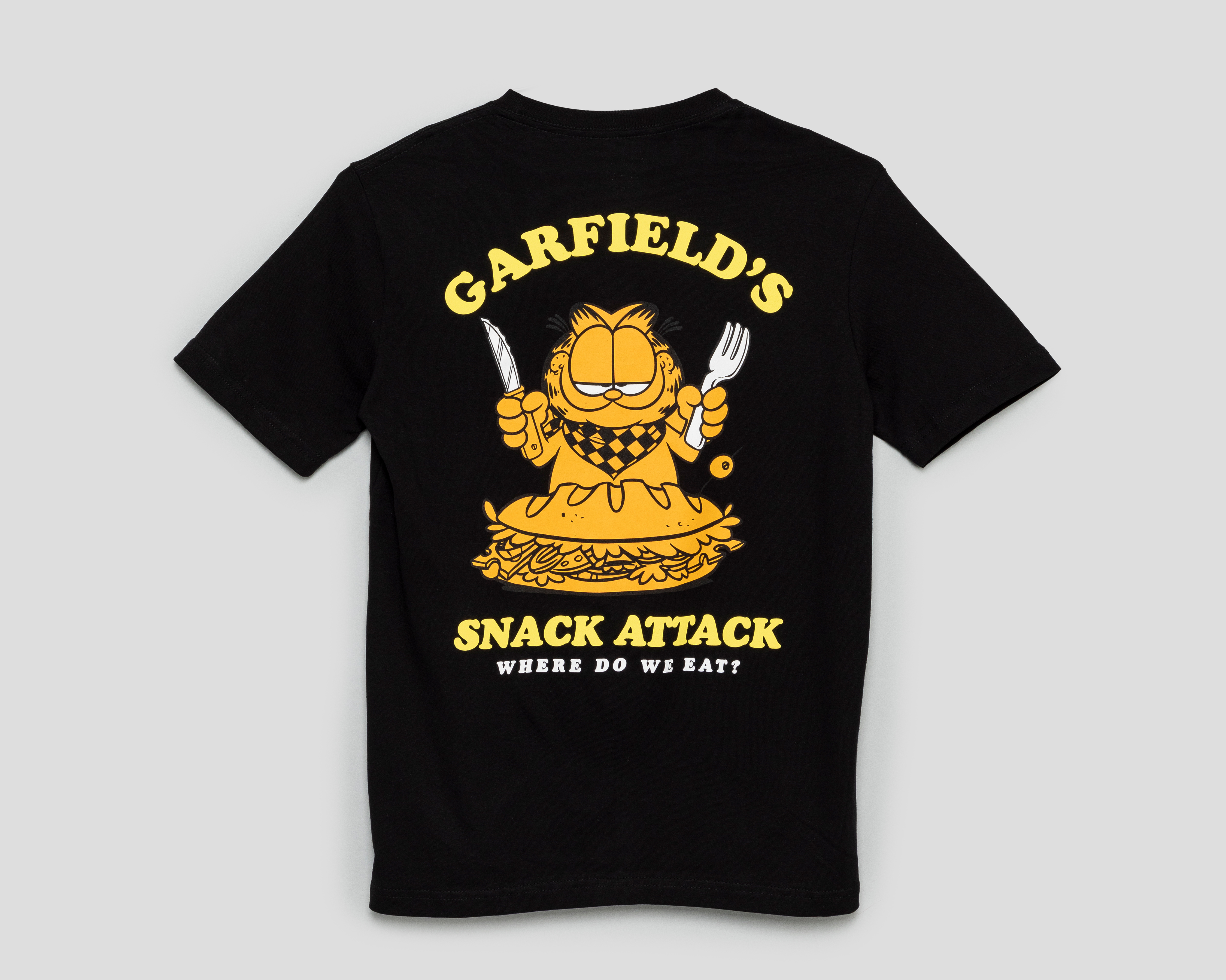 Foto 2 | Foto 2 | Playera de Cuello Redondo Negra Garfield para Hombre