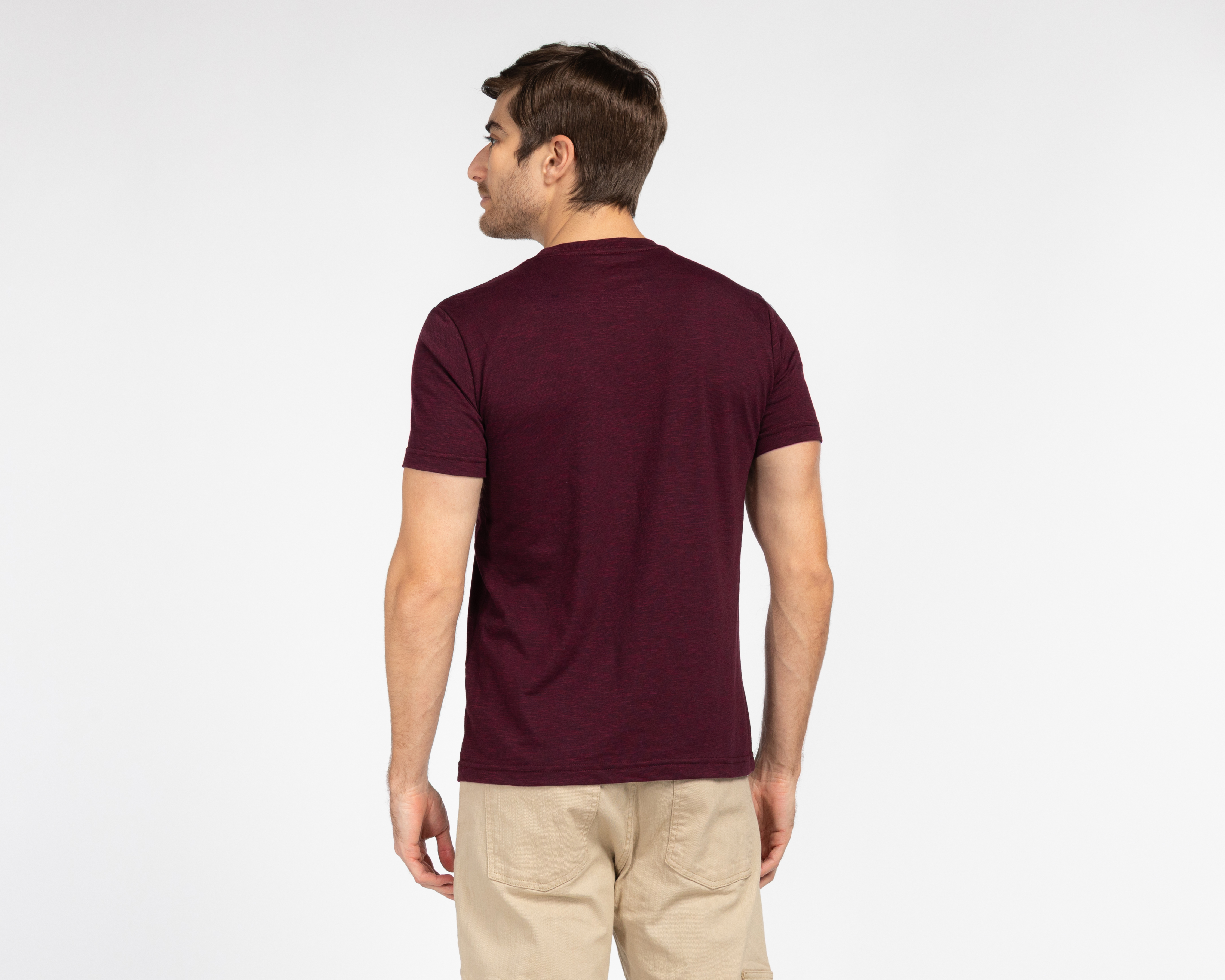 Foto 4 pulgar | Foto 3 | Playera de Cuello Redondo Vino Refill para Hombre