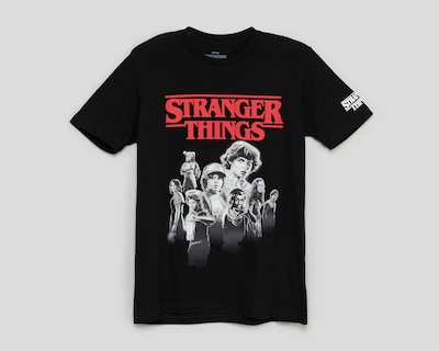 Foto 1 | Foto 1 | Playera Cuello Redondo Negra Stranger Things para Hombre