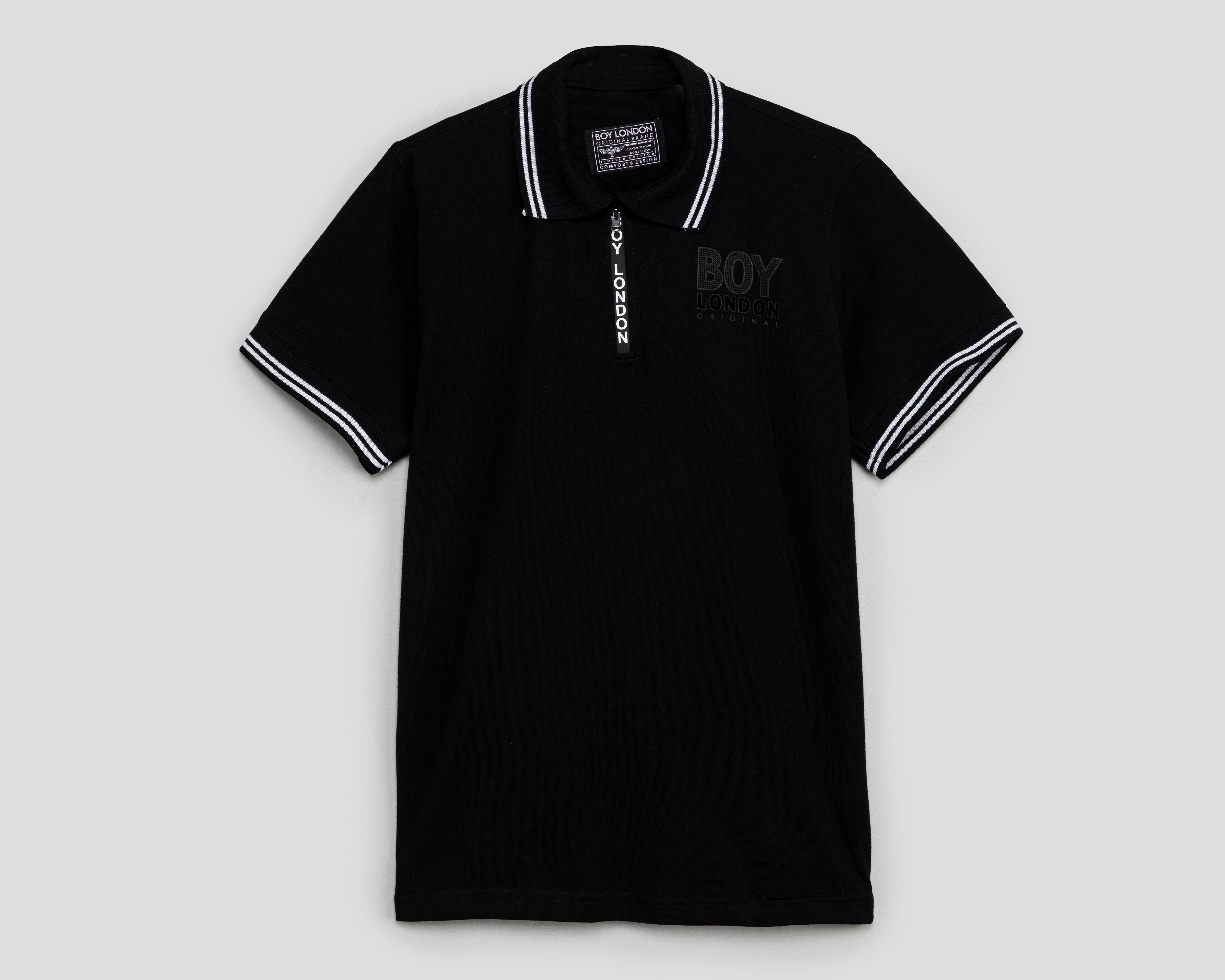 Playera Polo Boy London Negra para Hombre