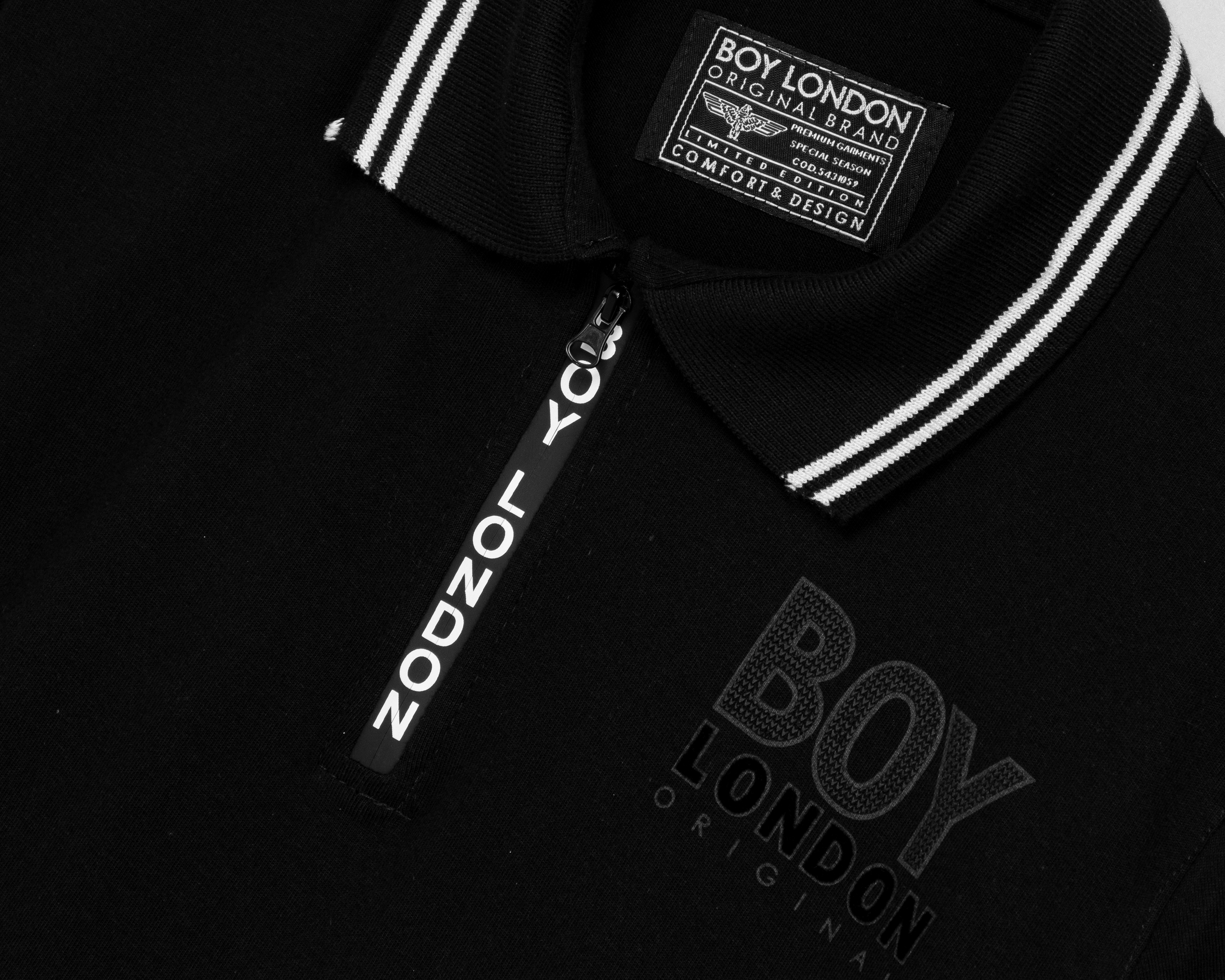 Foto 3 | Foto 3 | Playera Polo Boy London Negra para Hombre