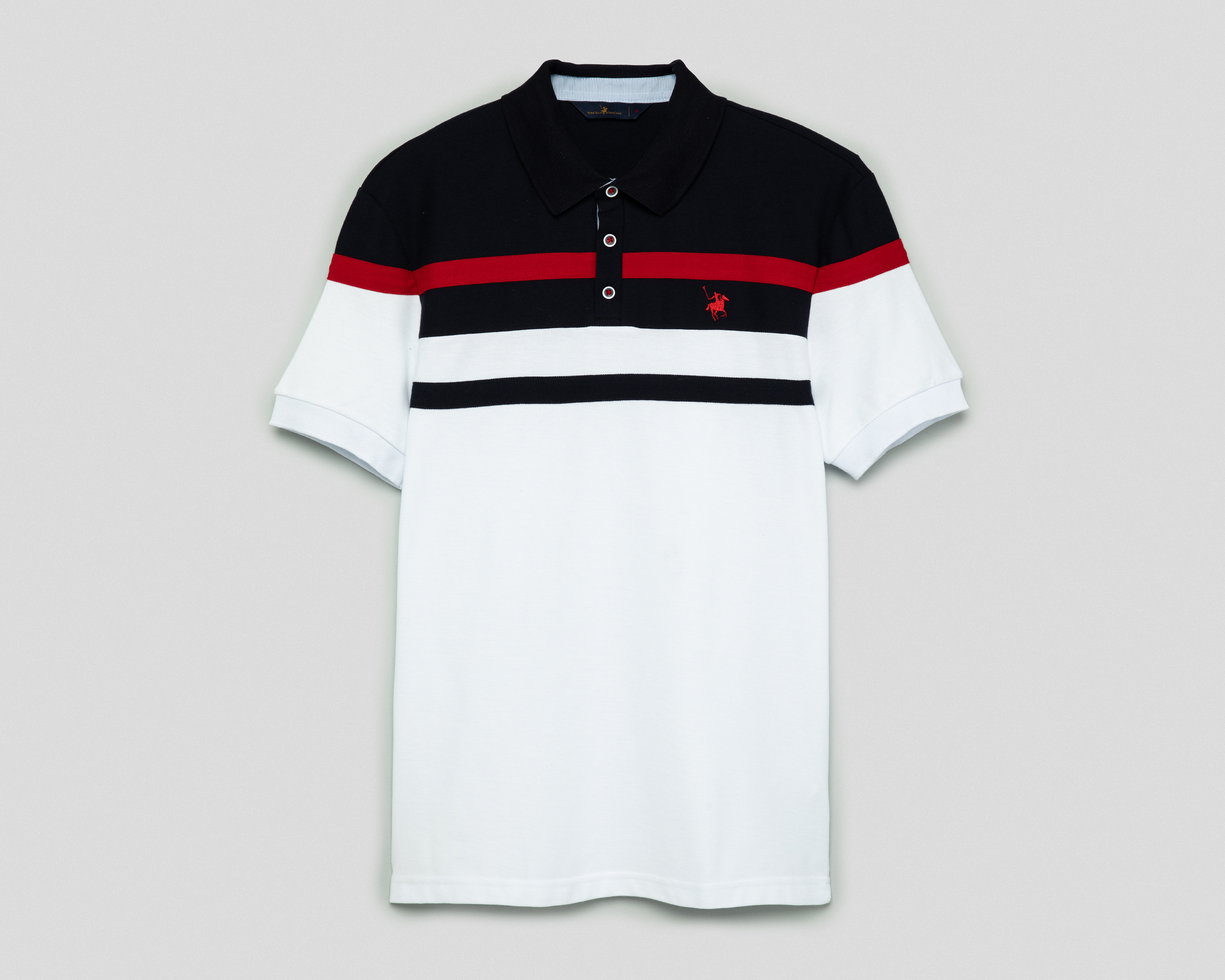Foto 2 pulgar | Foto 1 | Playera Polo York Team Polo Club Blanca para Hombre