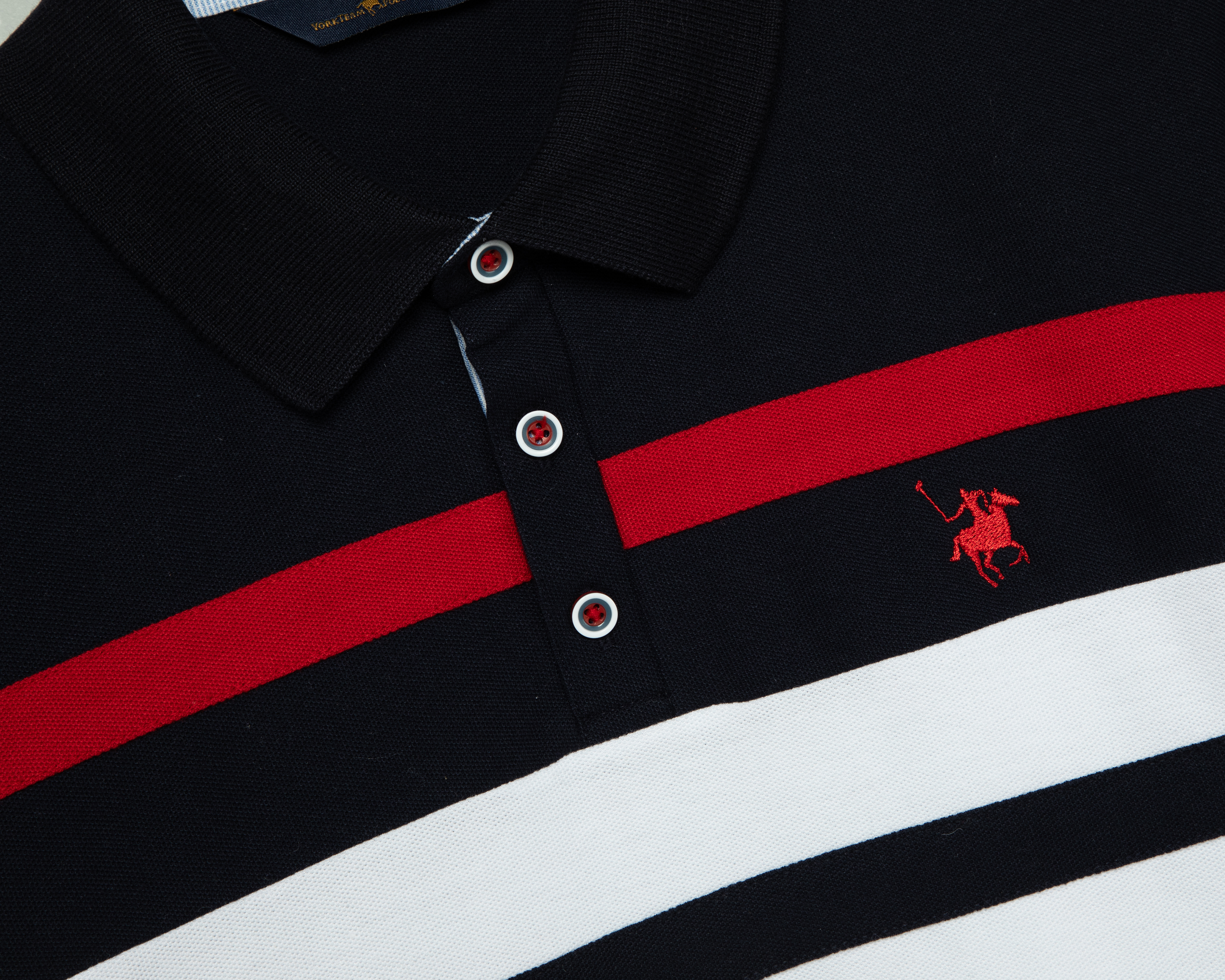 Foto 4 pulgar | Foto 3 | Playera Polo York Team Polo Club Blanca para Hombre