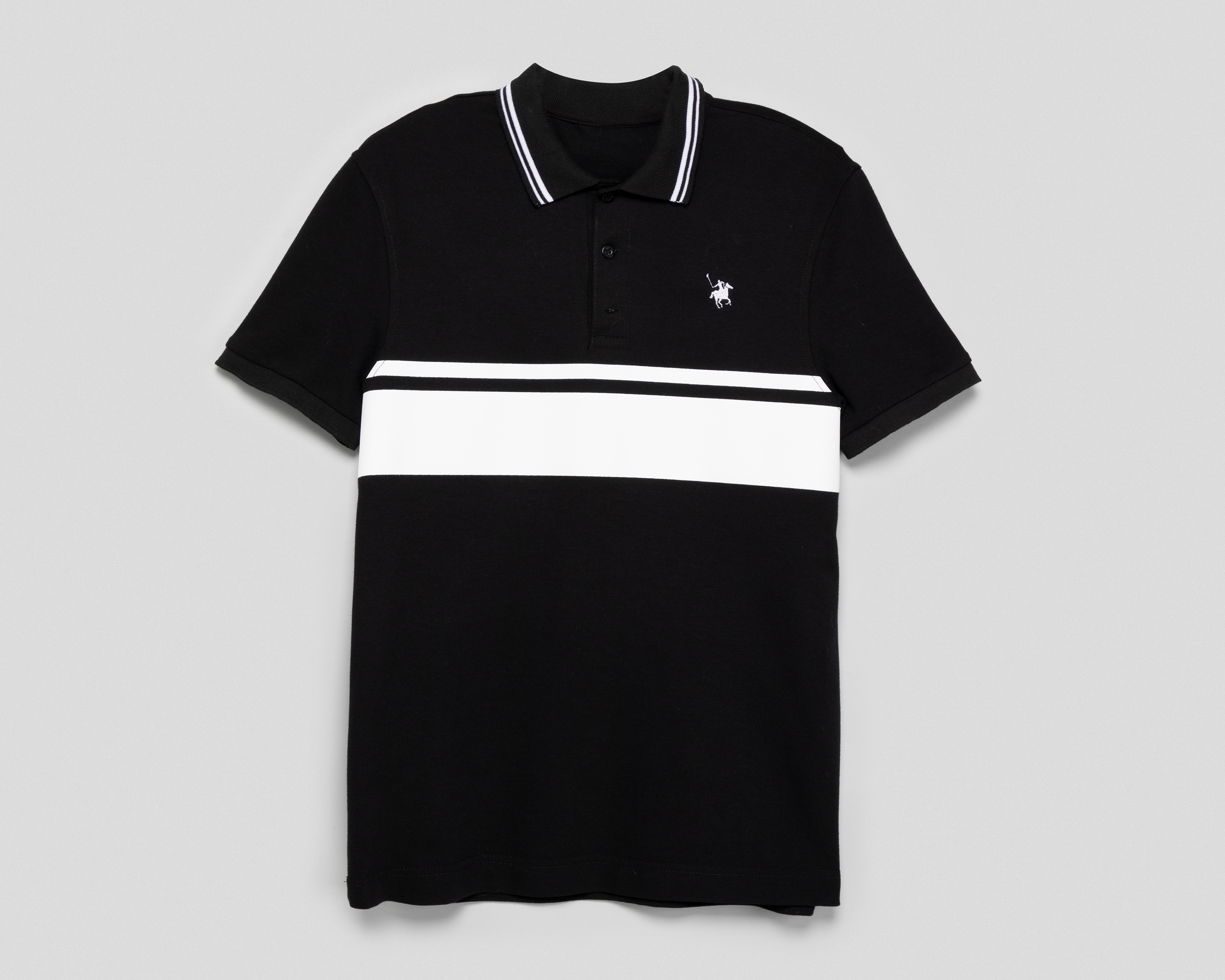 Playera Polo York Team Polo Club Negra para Hombre
