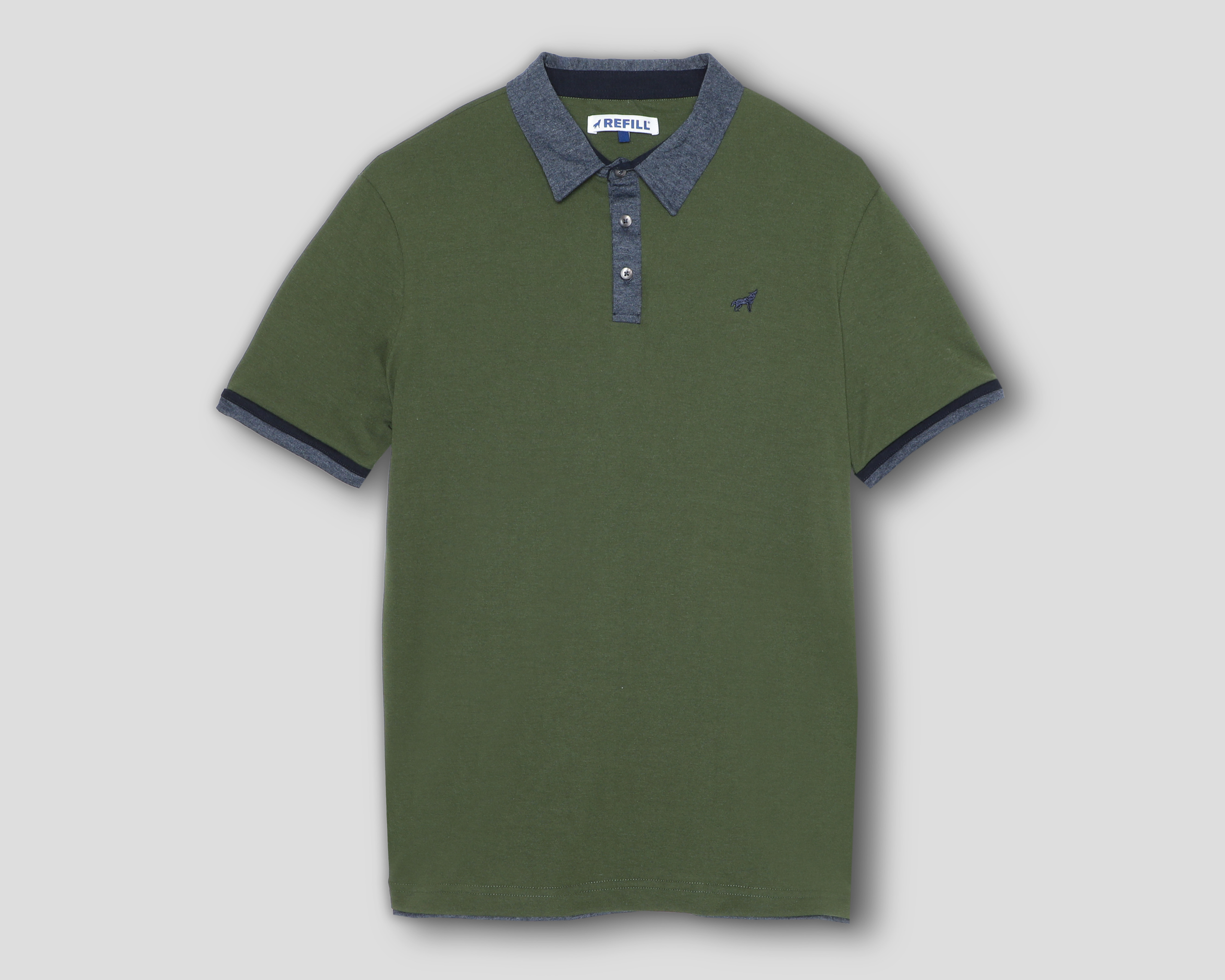 Playera Polo Refill Verde para Hombre