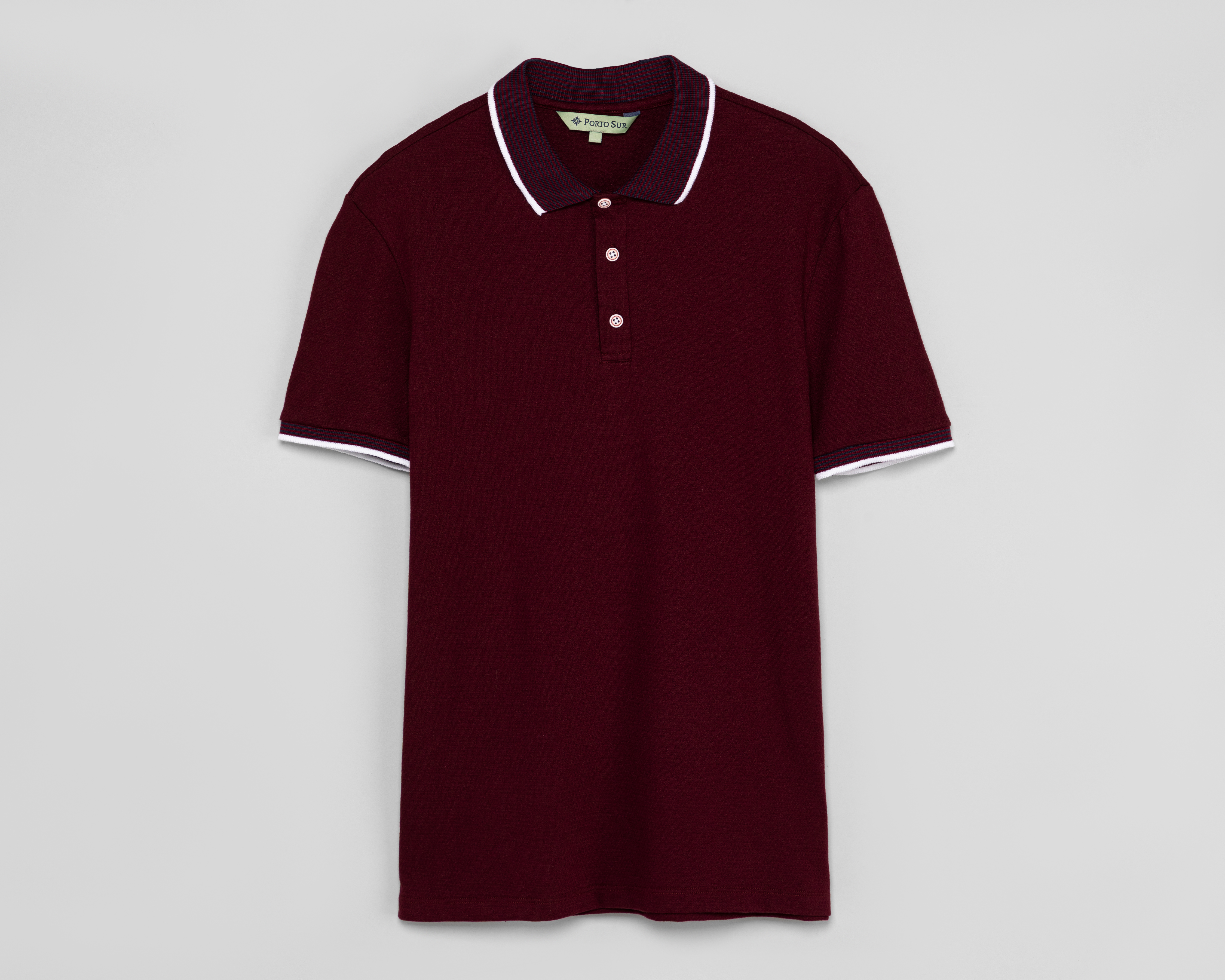 Playera Polo Porto Sur Vino para Hombre