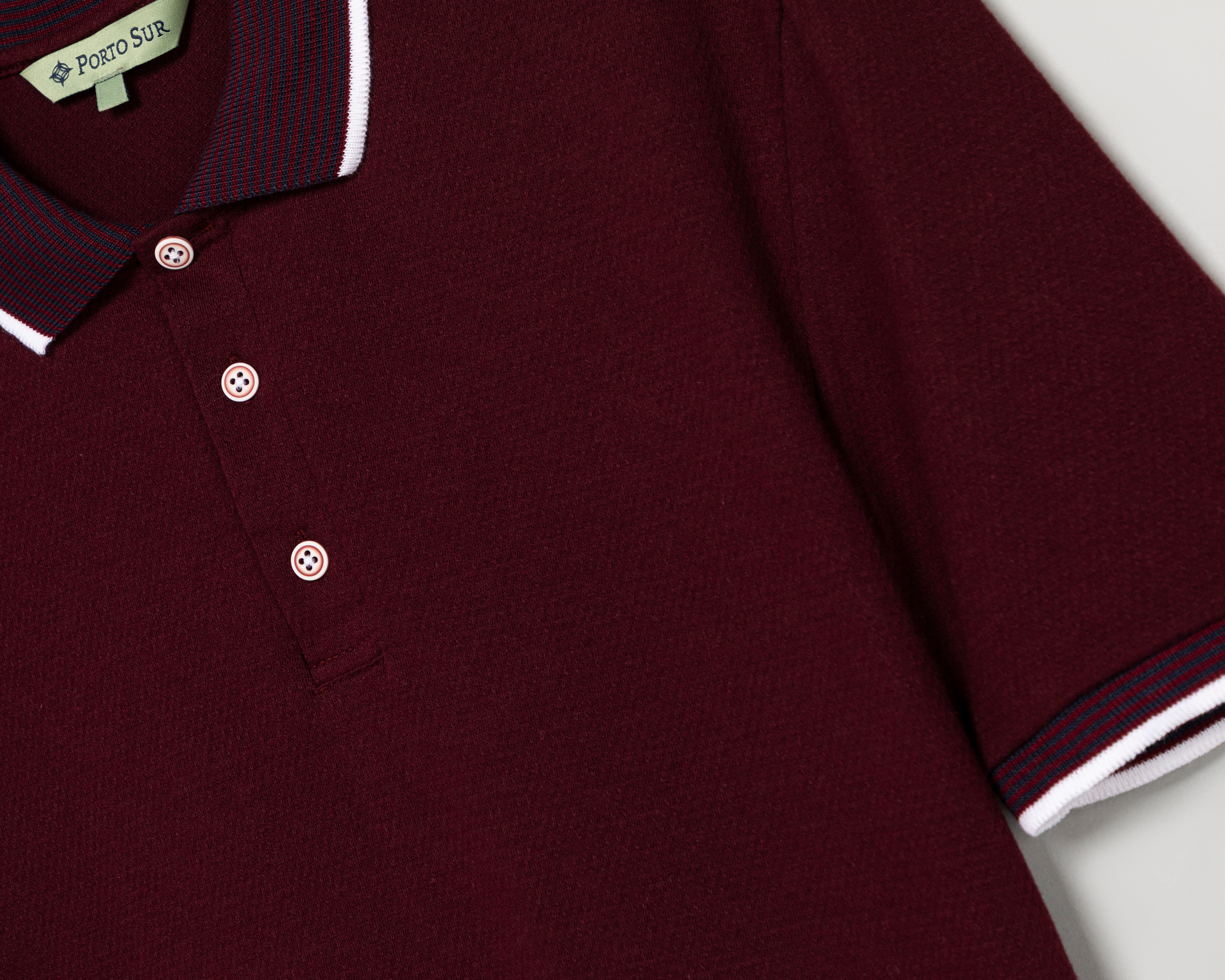 Foto 3 | Foto 3 | Playera Polo Porto Sur Vino para Hombre