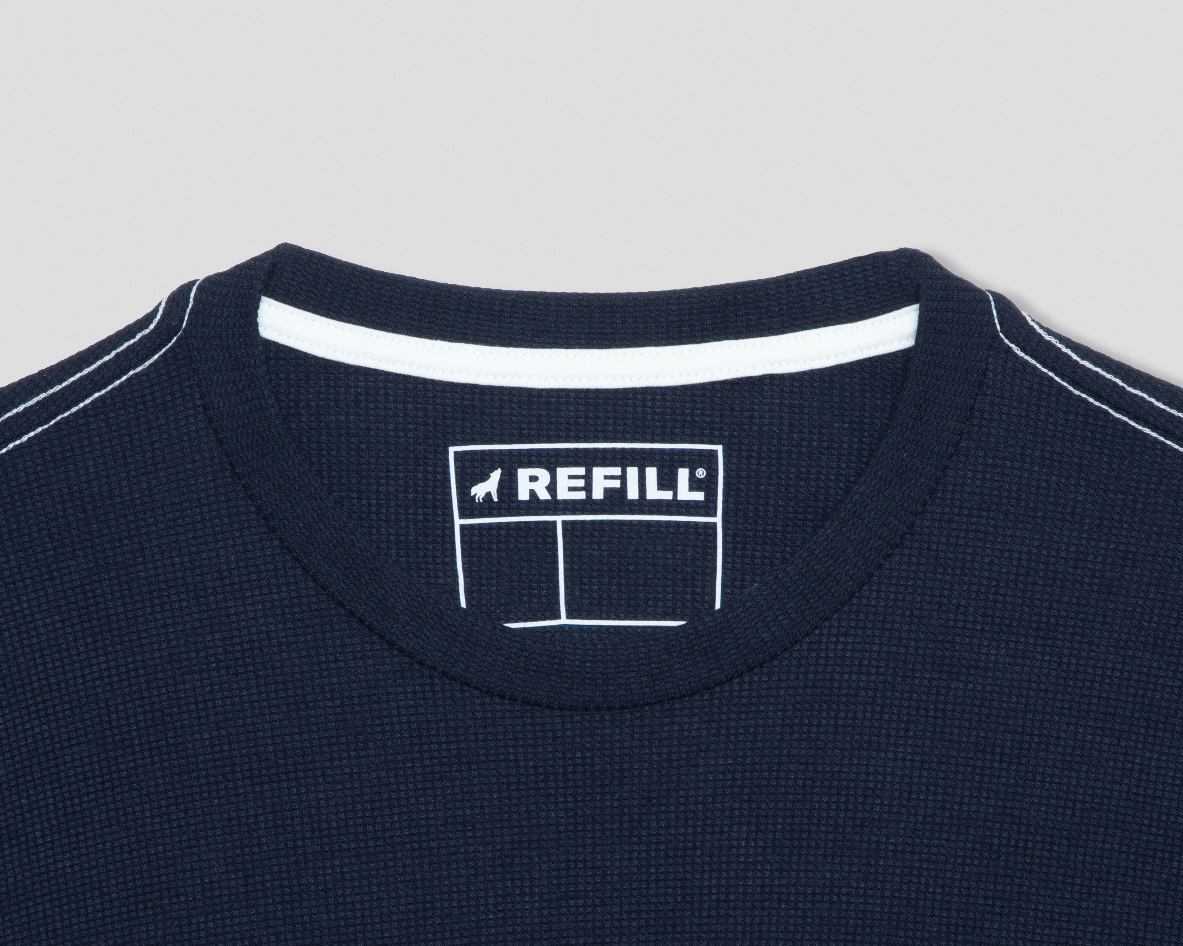 Foto 4 pulgar | Foto 3 | Playera Manga Larga Azul Refill para Hombre